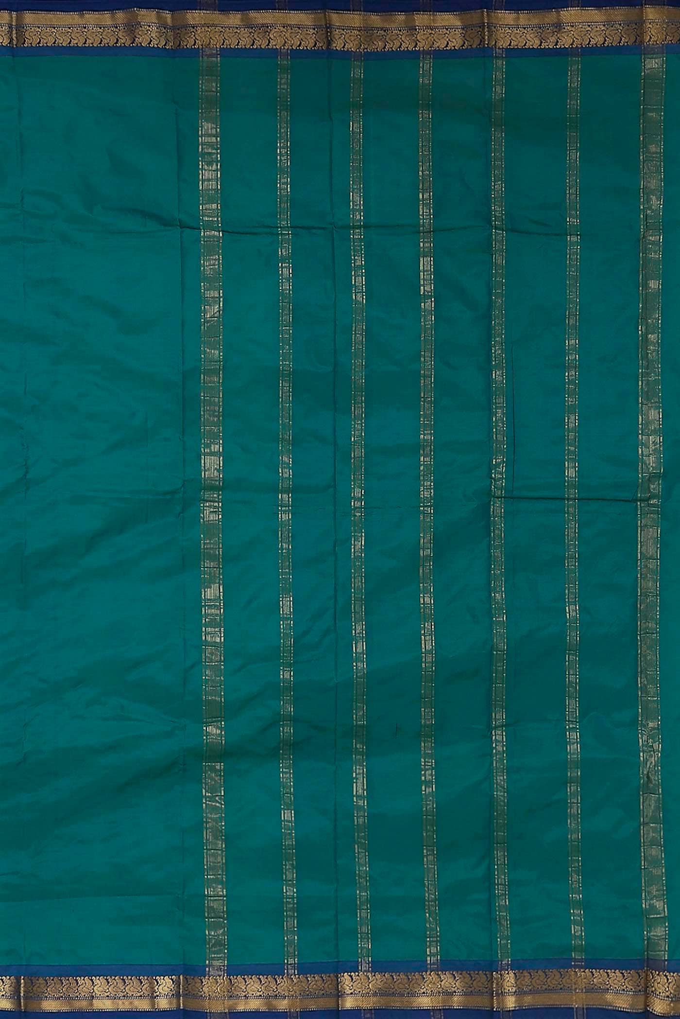 Blue Blended Bangalore Silk Saree