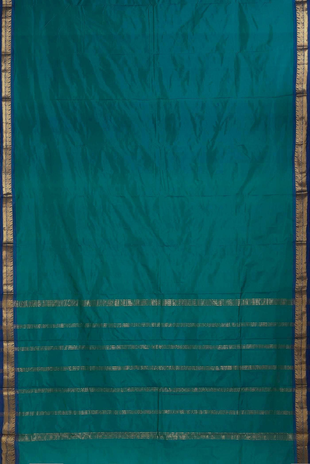 Blue Blended Bangalore Silk Saree