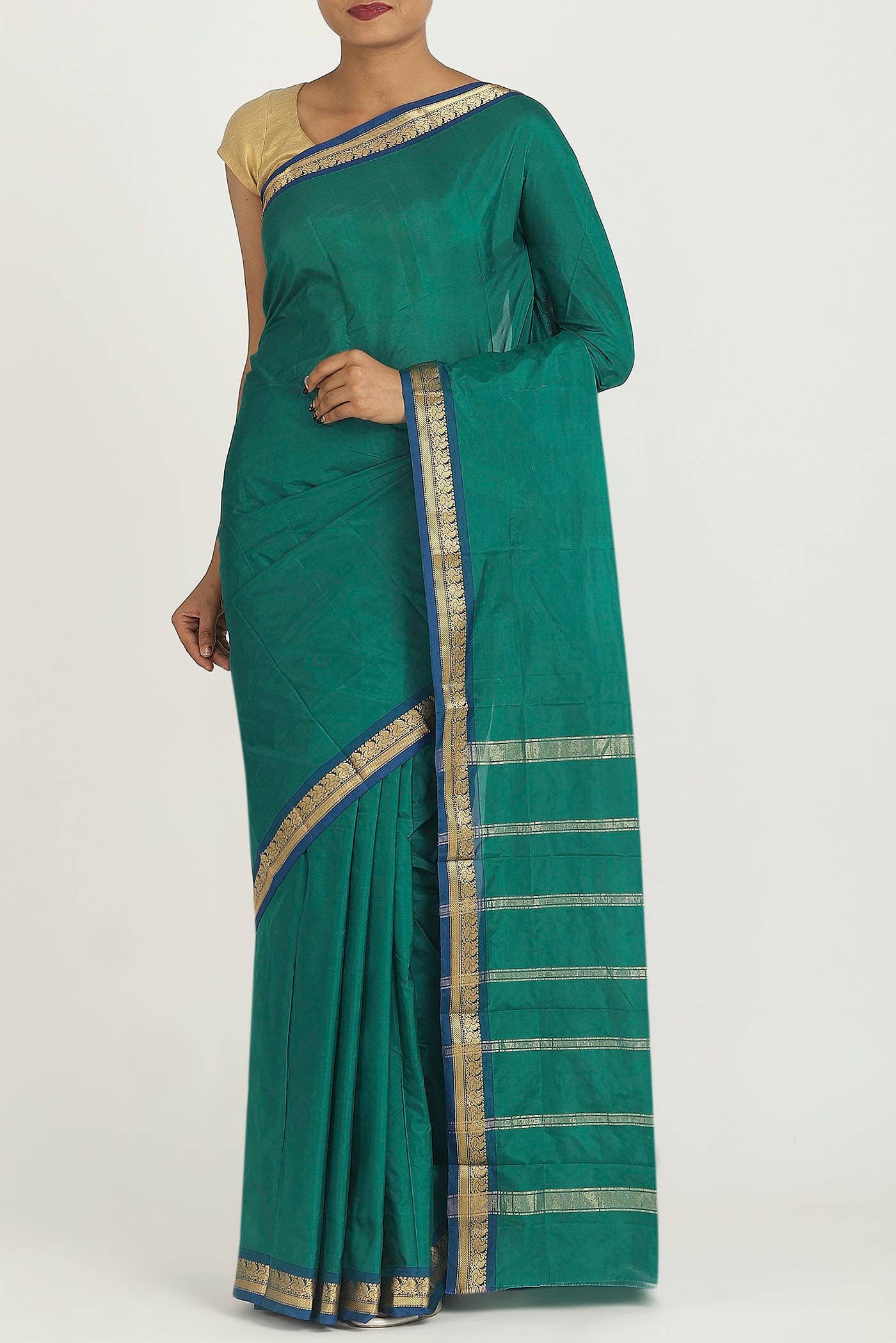 Green Bangalore Silk Saree