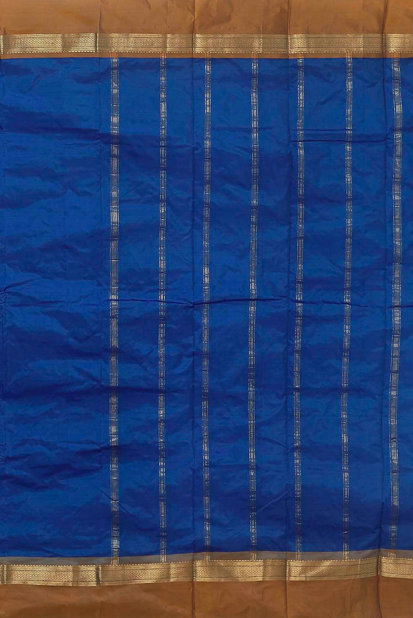 Blue Blended Bangalore Silk Saree