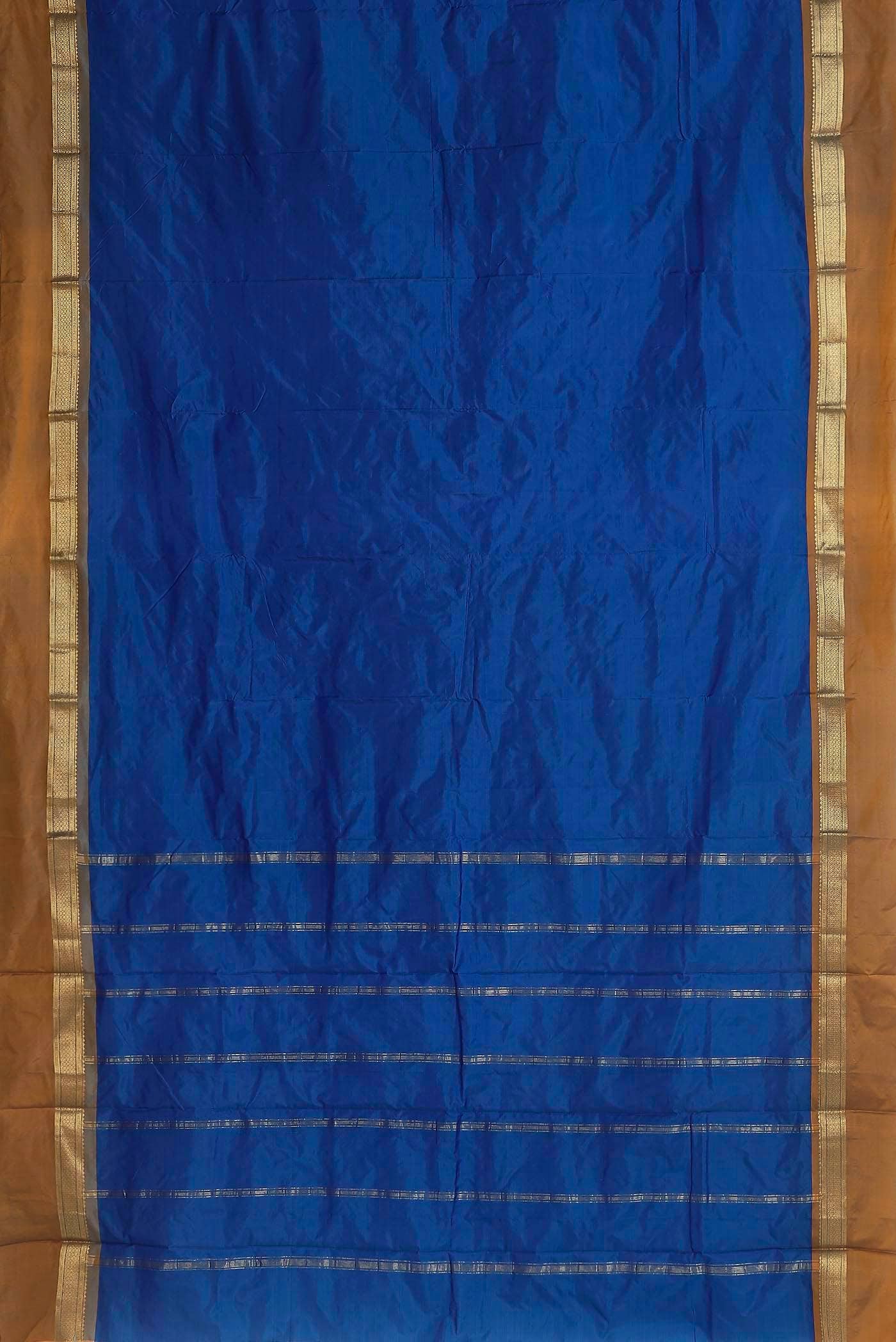 Blue Blended Bangalore Silk Saree
