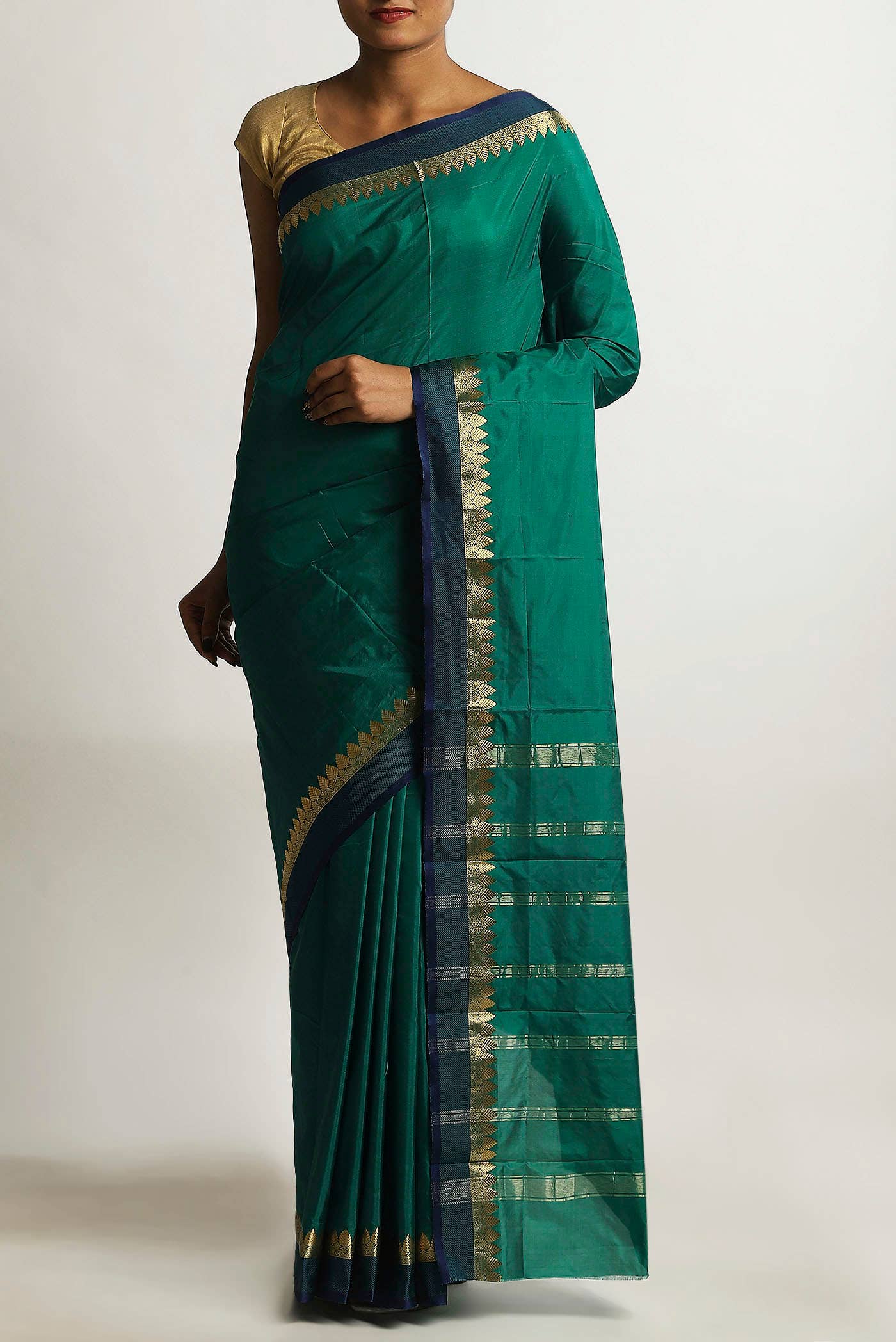 Green Blended Bangalore Silk Saree