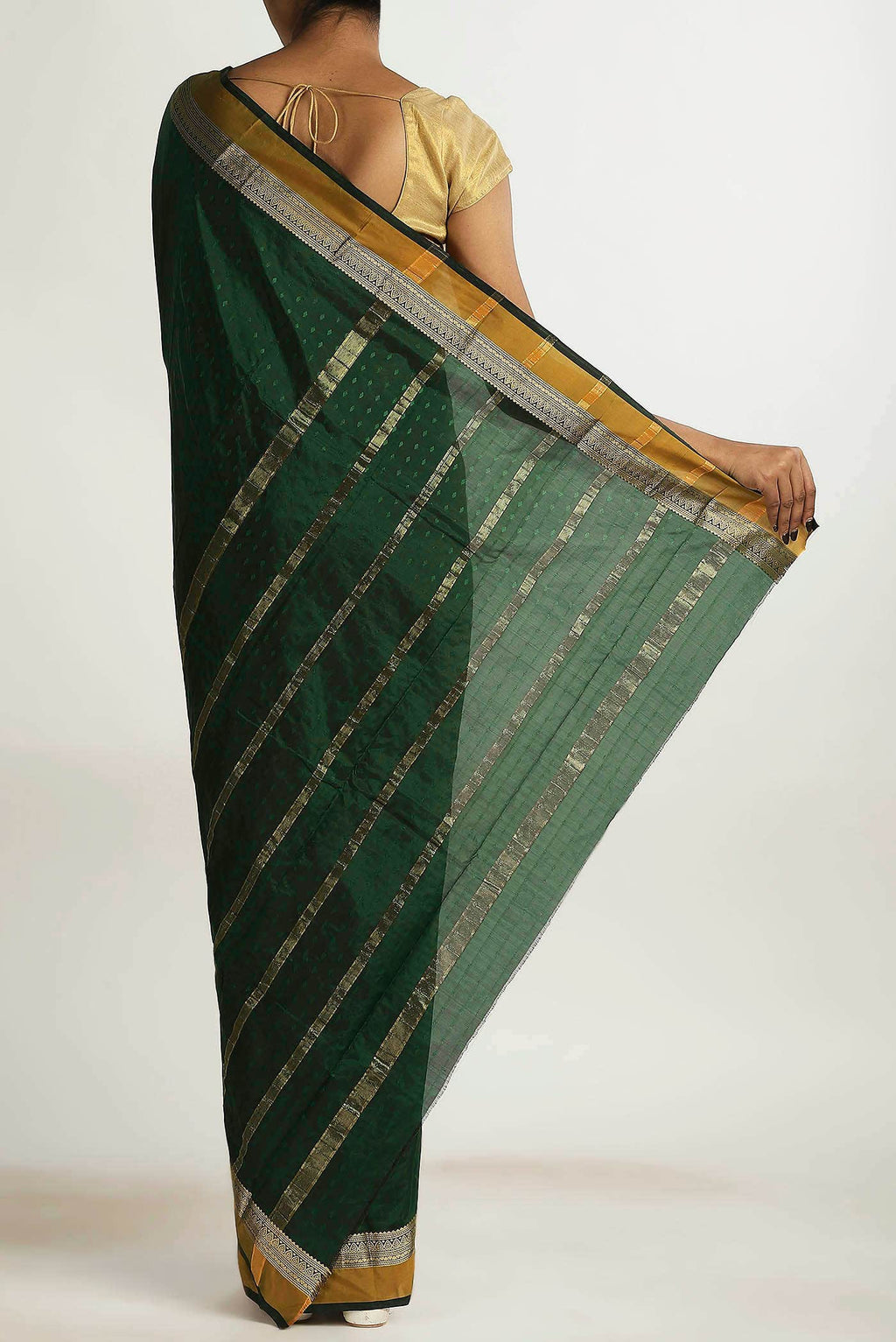 Green Blended Bangalore Silk Saree