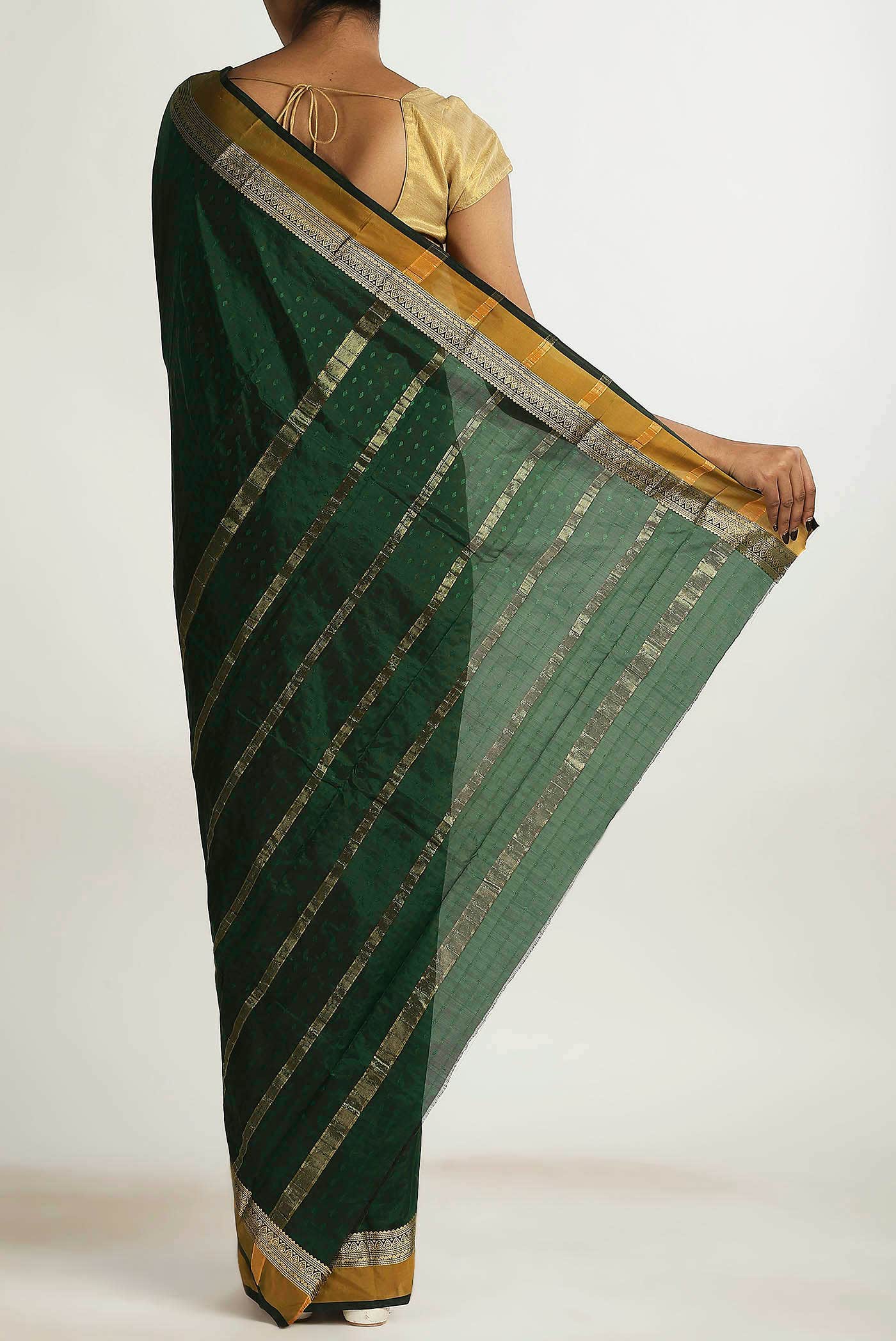 Green Blended Bangalore Silk Saree