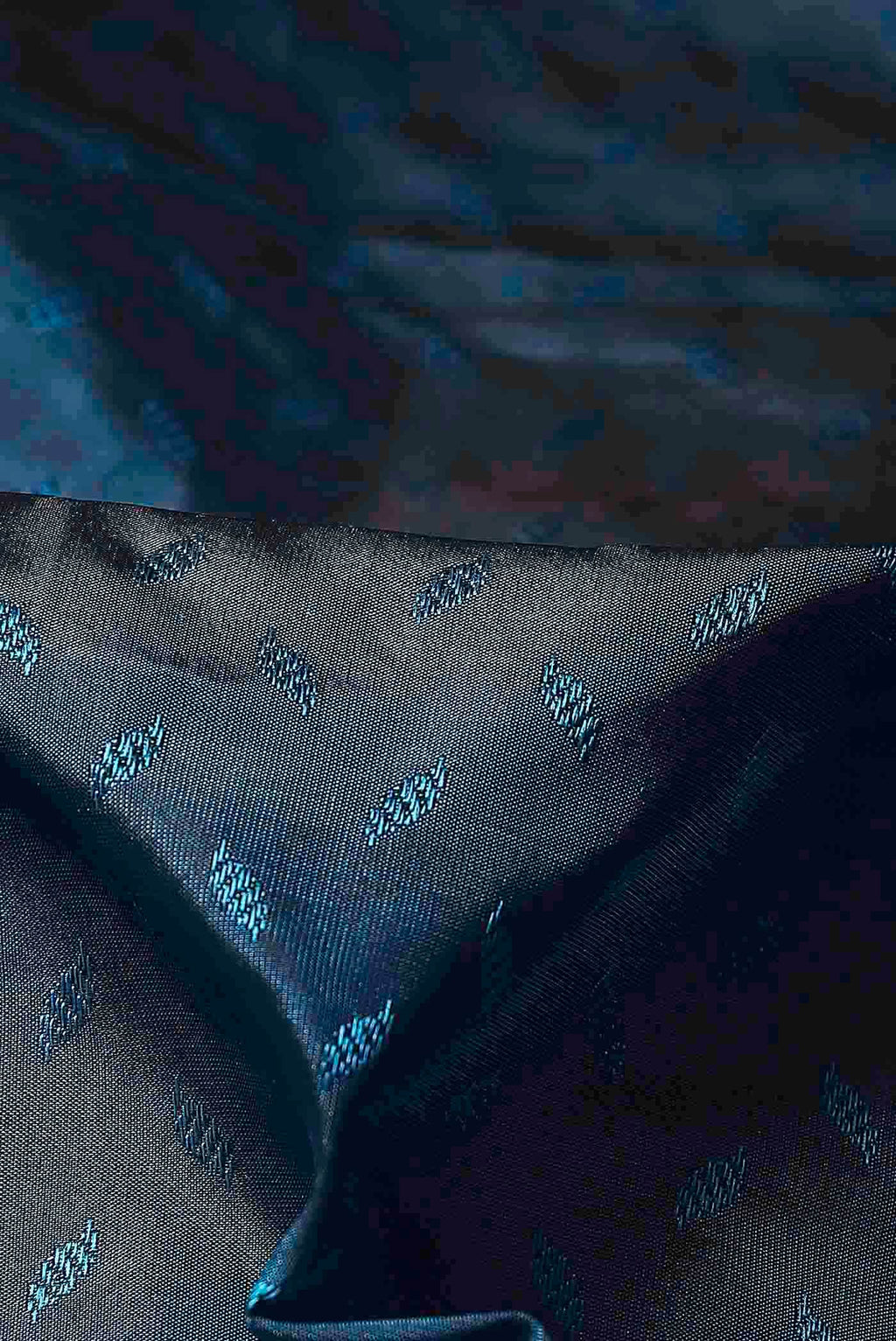 Blue Blended Bangalore Silk Saree