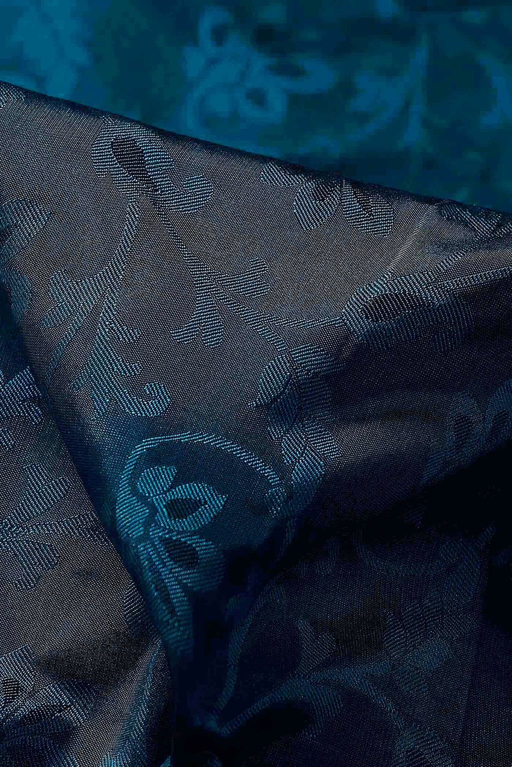 Blue Blended Printed Silk Saree