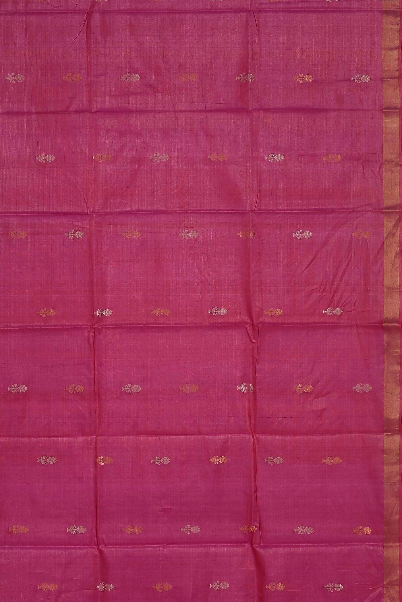 Pink Bhagalpuri Tussar Silk Saree