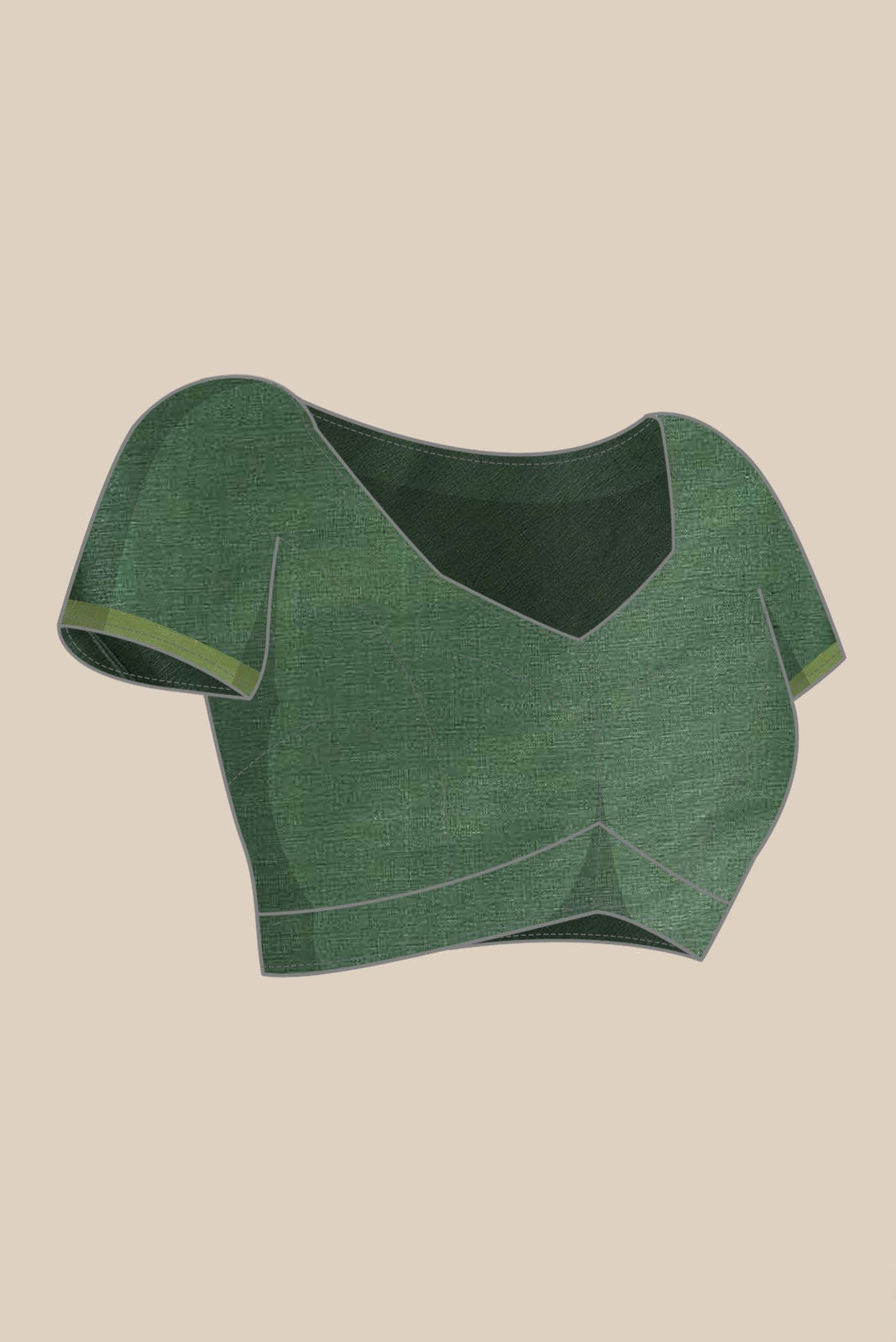 Green Bhagalpuri Tussar Silk Saree
