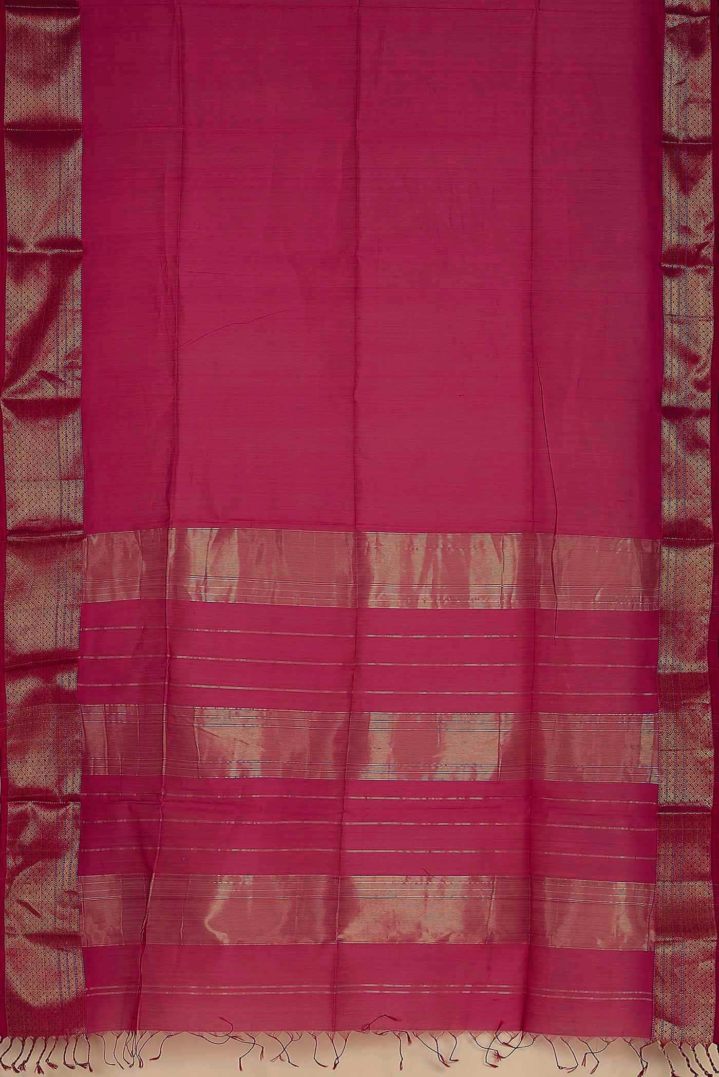 Green Maheshwari Silk Cotton Saree