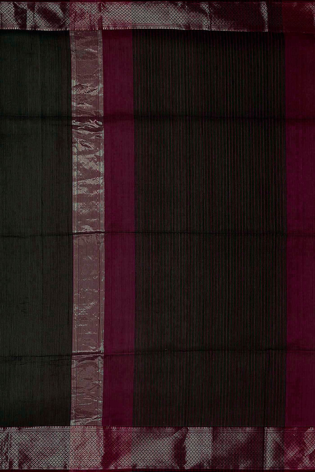 Black Maheshwari Silk Cotton Saree