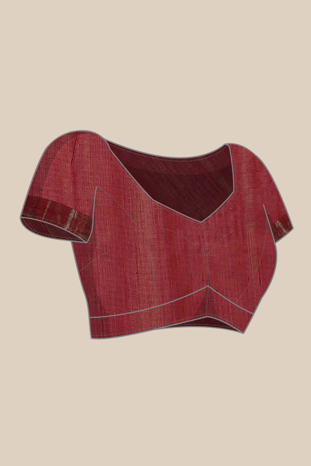 Maroon Maheshwari Silk Cotton Saree