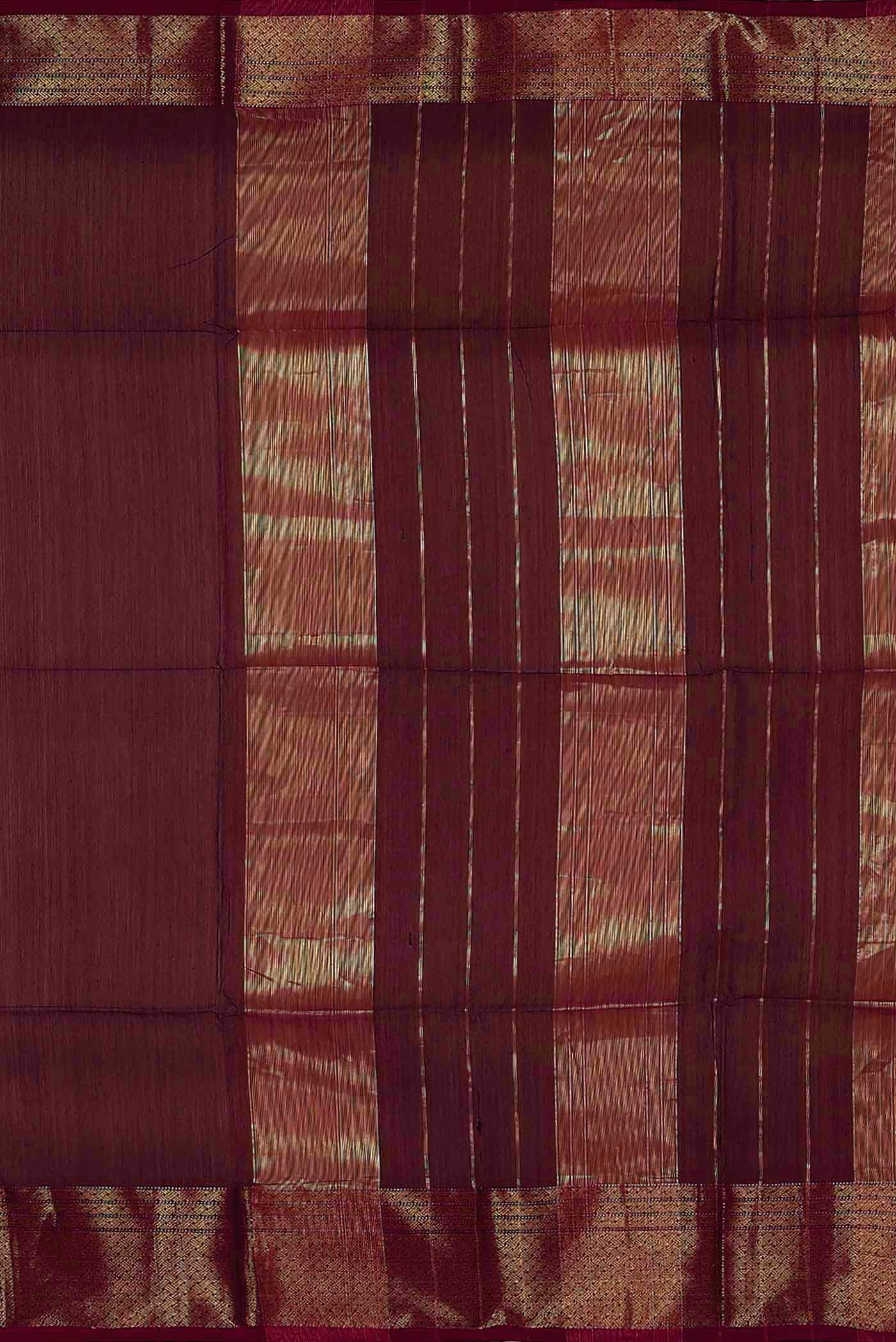 Maroon Maheshwari Silk Cotton Saree