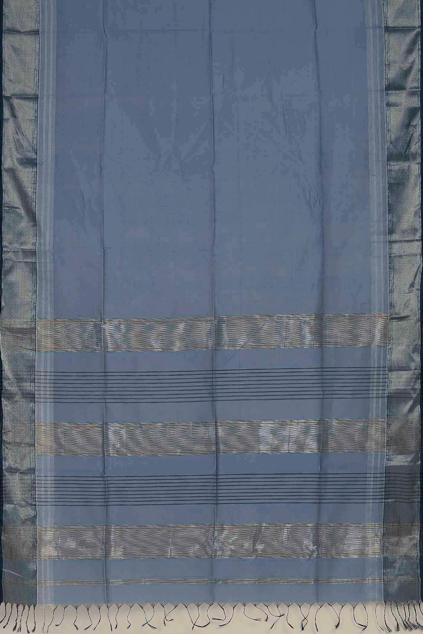 Blue Maheshwari Silk Cotton Saree