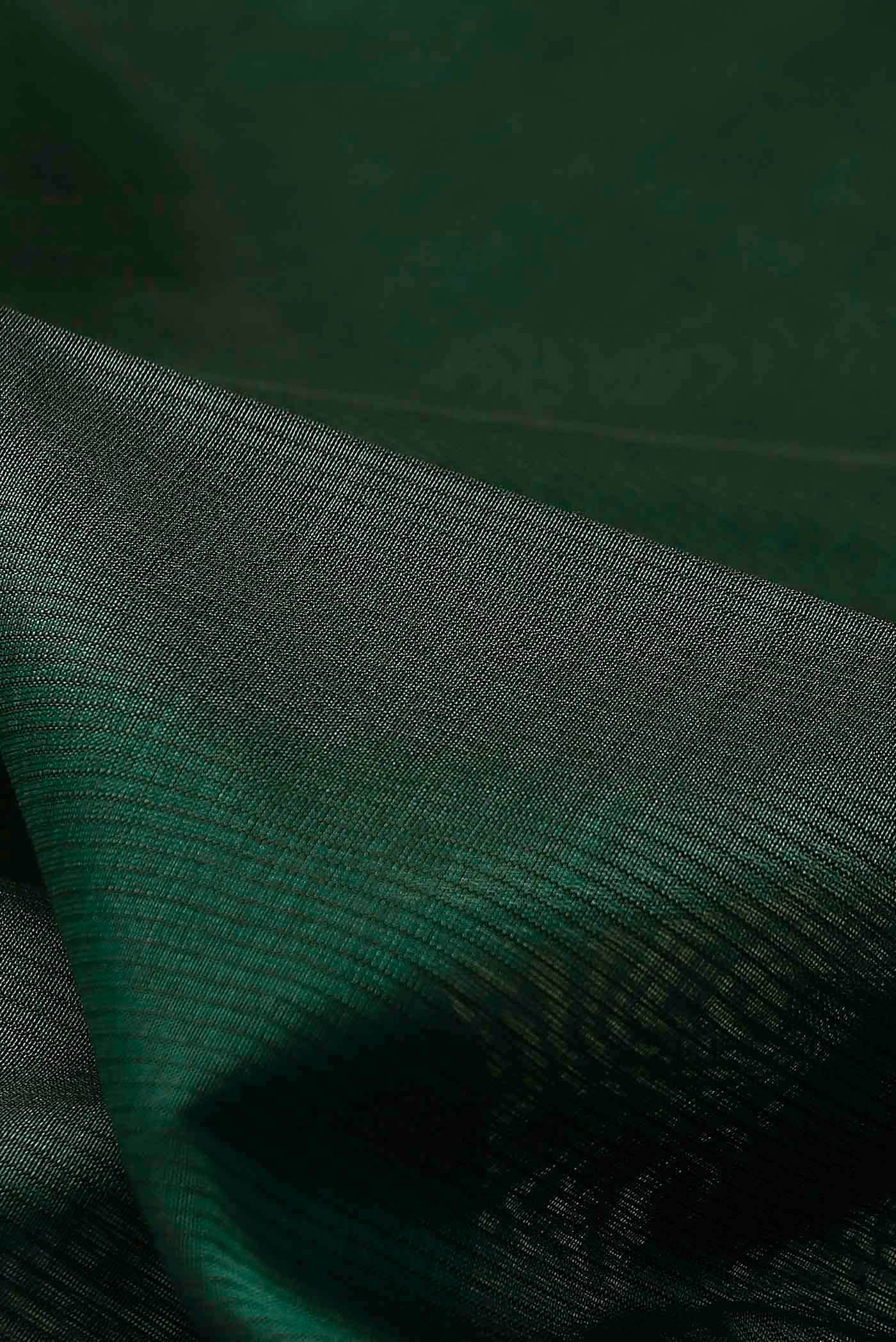 Green Maheshwari Silk Cotton Saree