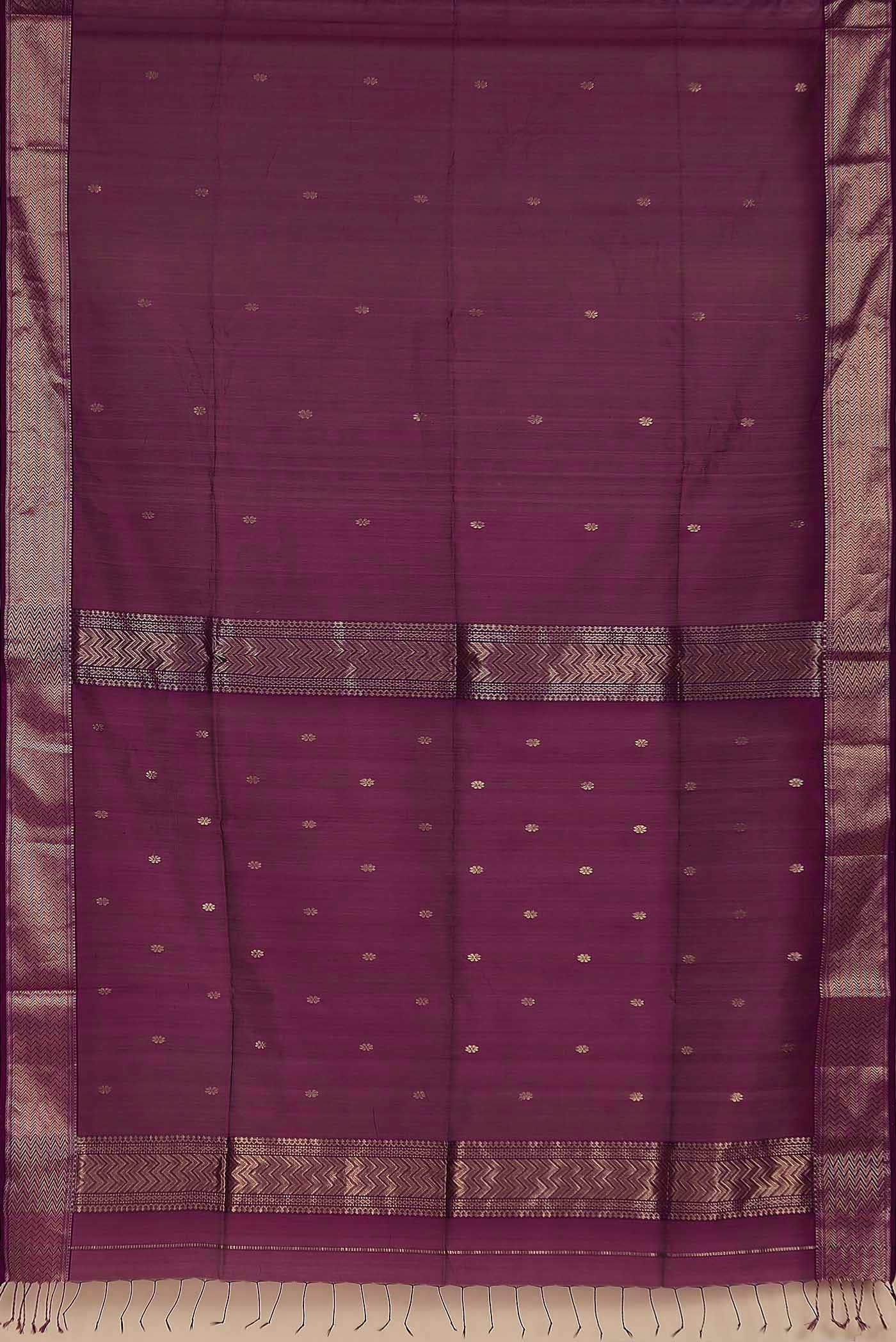 Purple Maheshwari Silk Cotton Saree