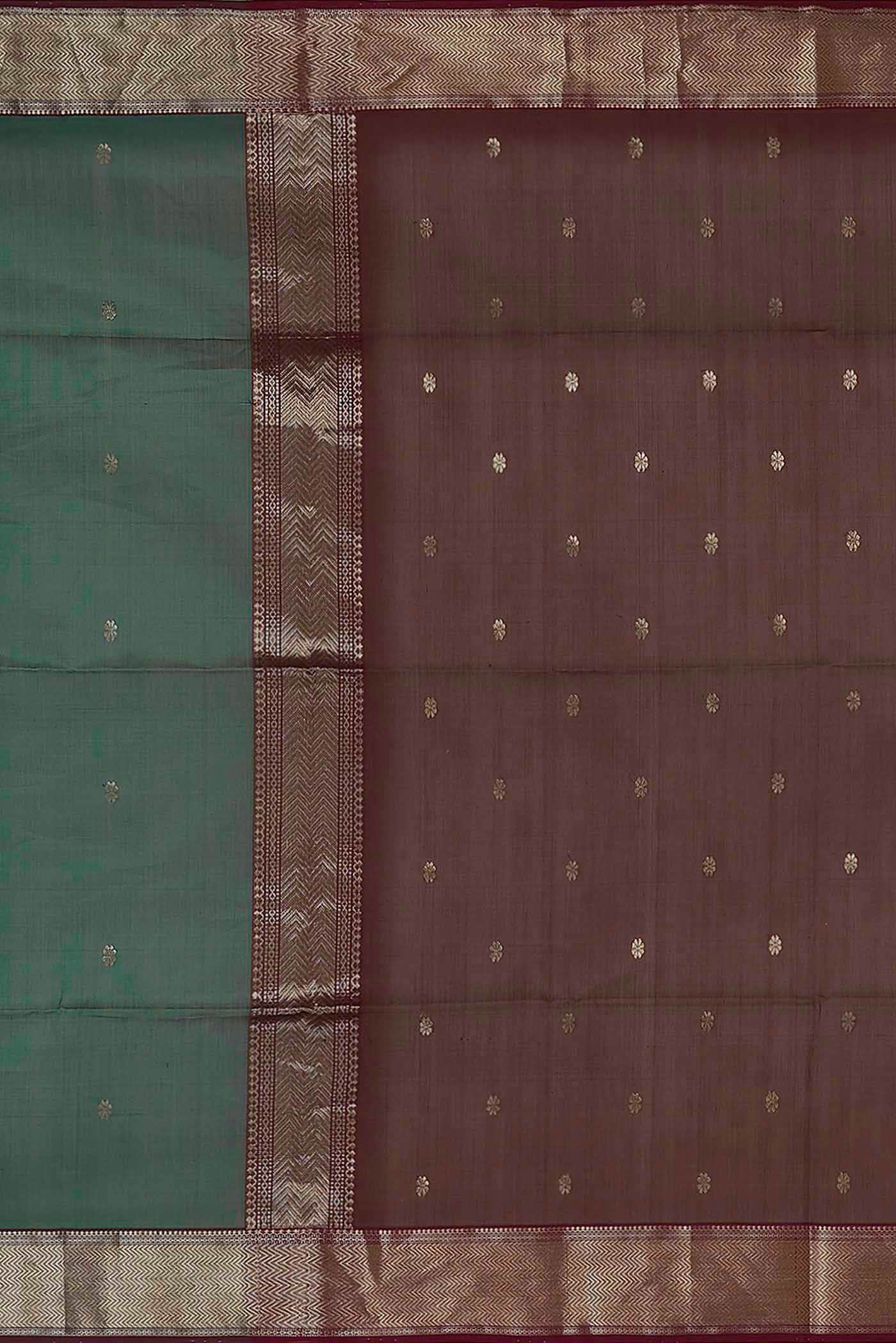 Green Maheshwari Silk Cotton Saree