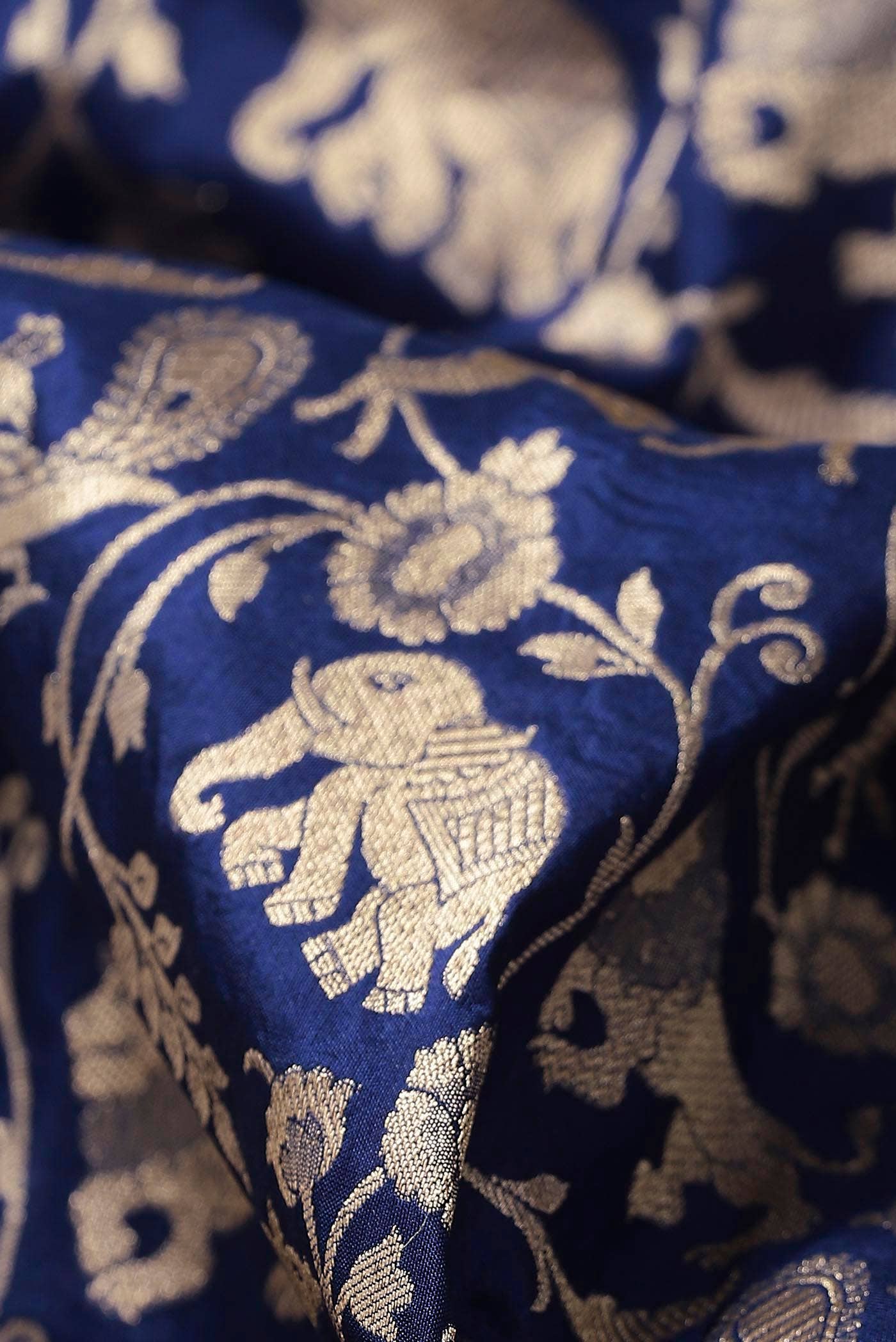 Blue Banarasi Silk Saree