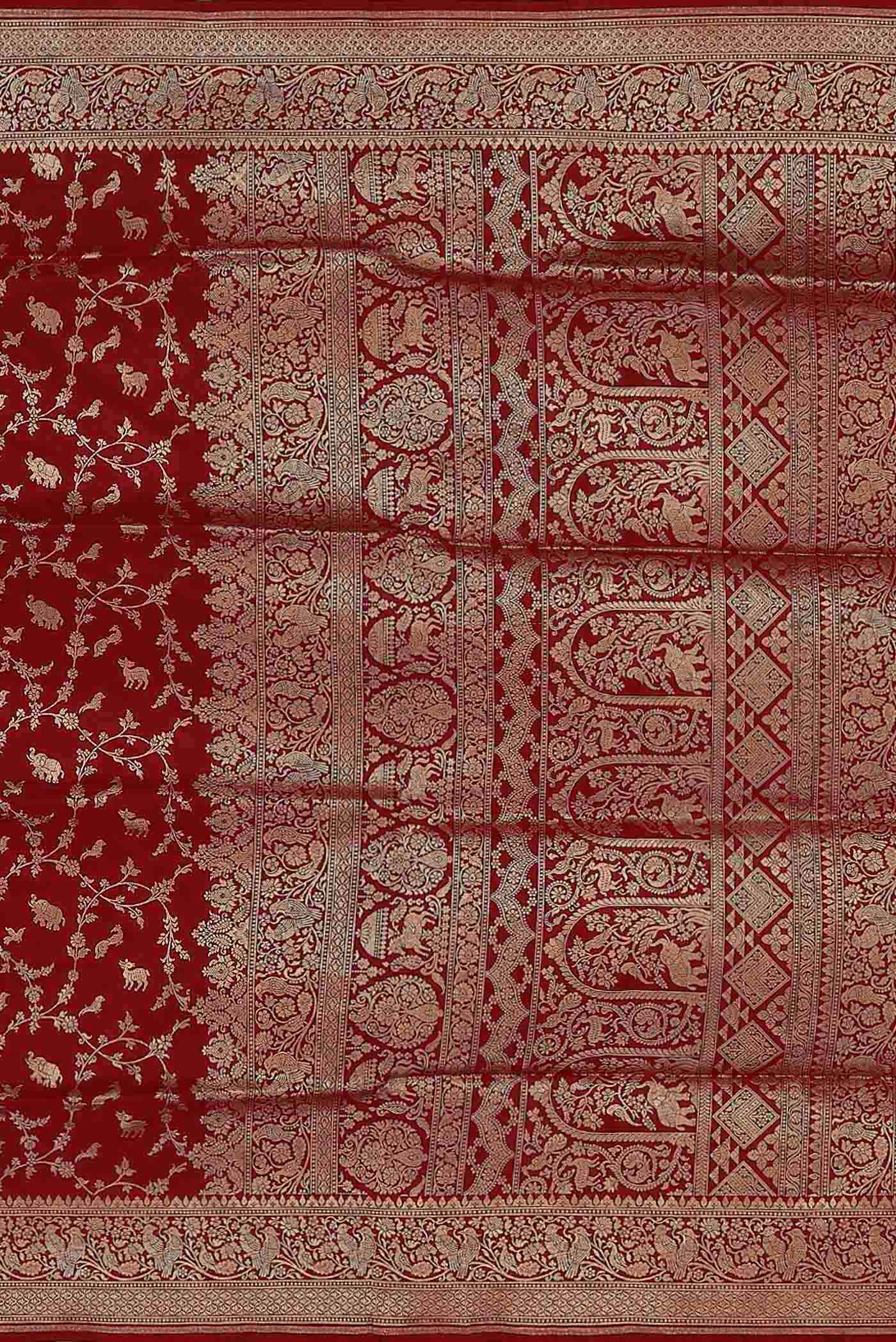 Red Banarasi Silk Saree