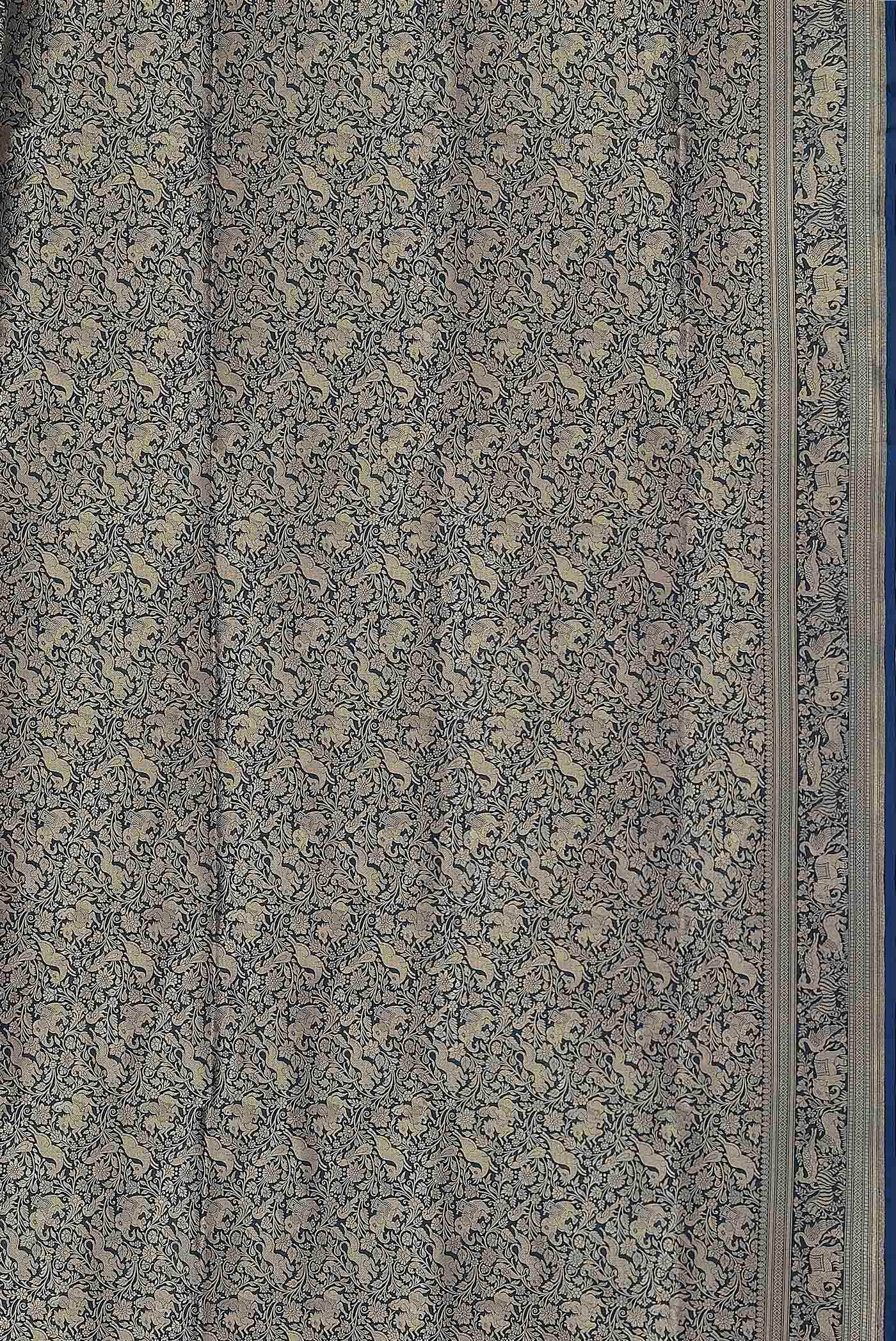 Blue Banarasi Silk Saree