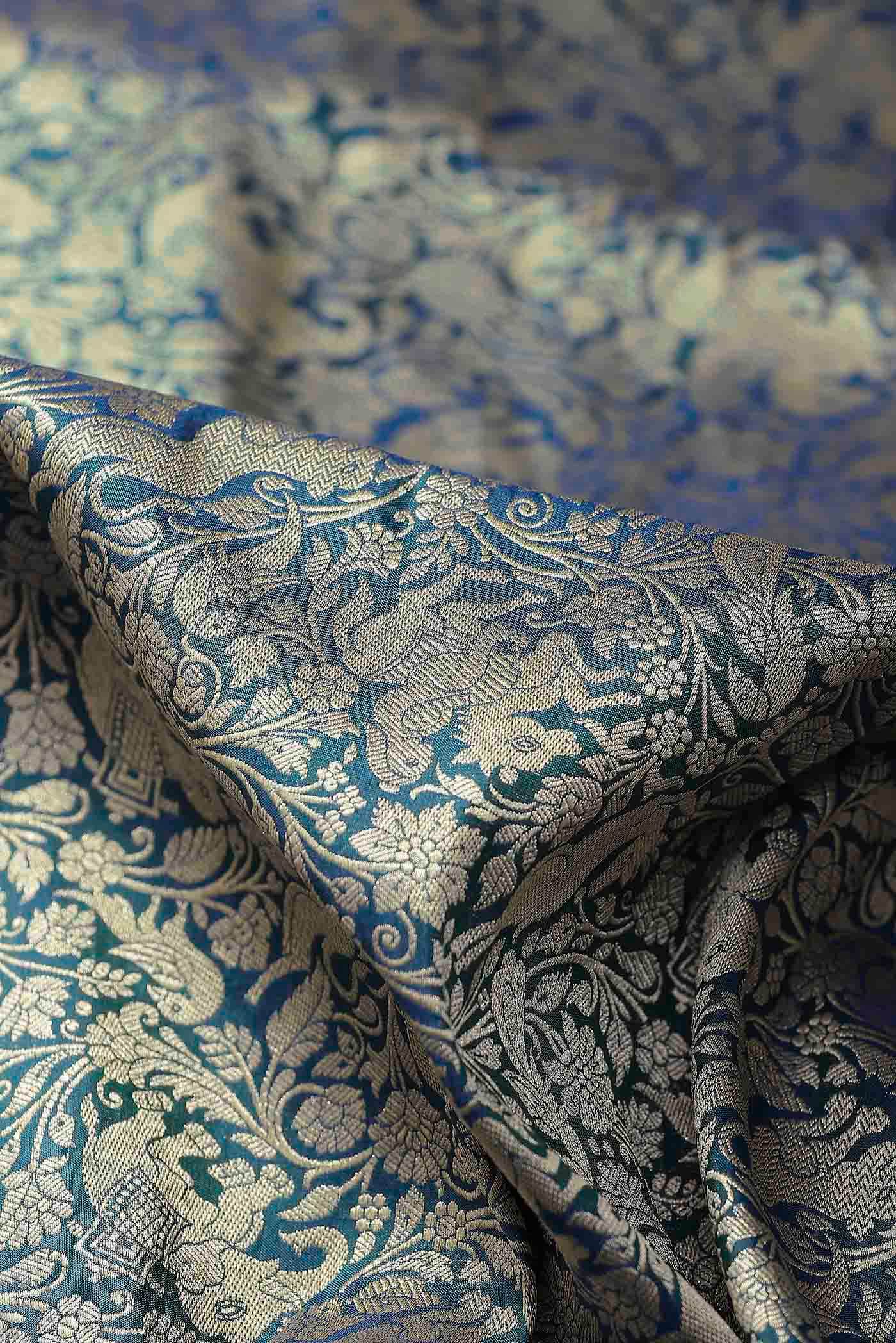 Blue Banarasi Silk Saree