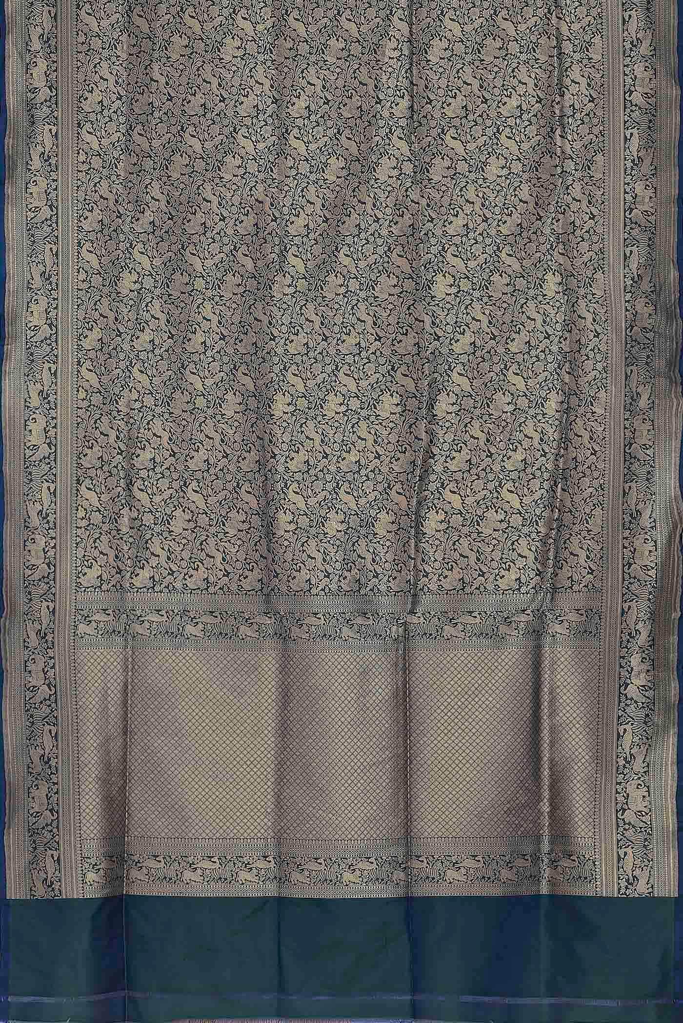 Blue Banarasi Silk Saree