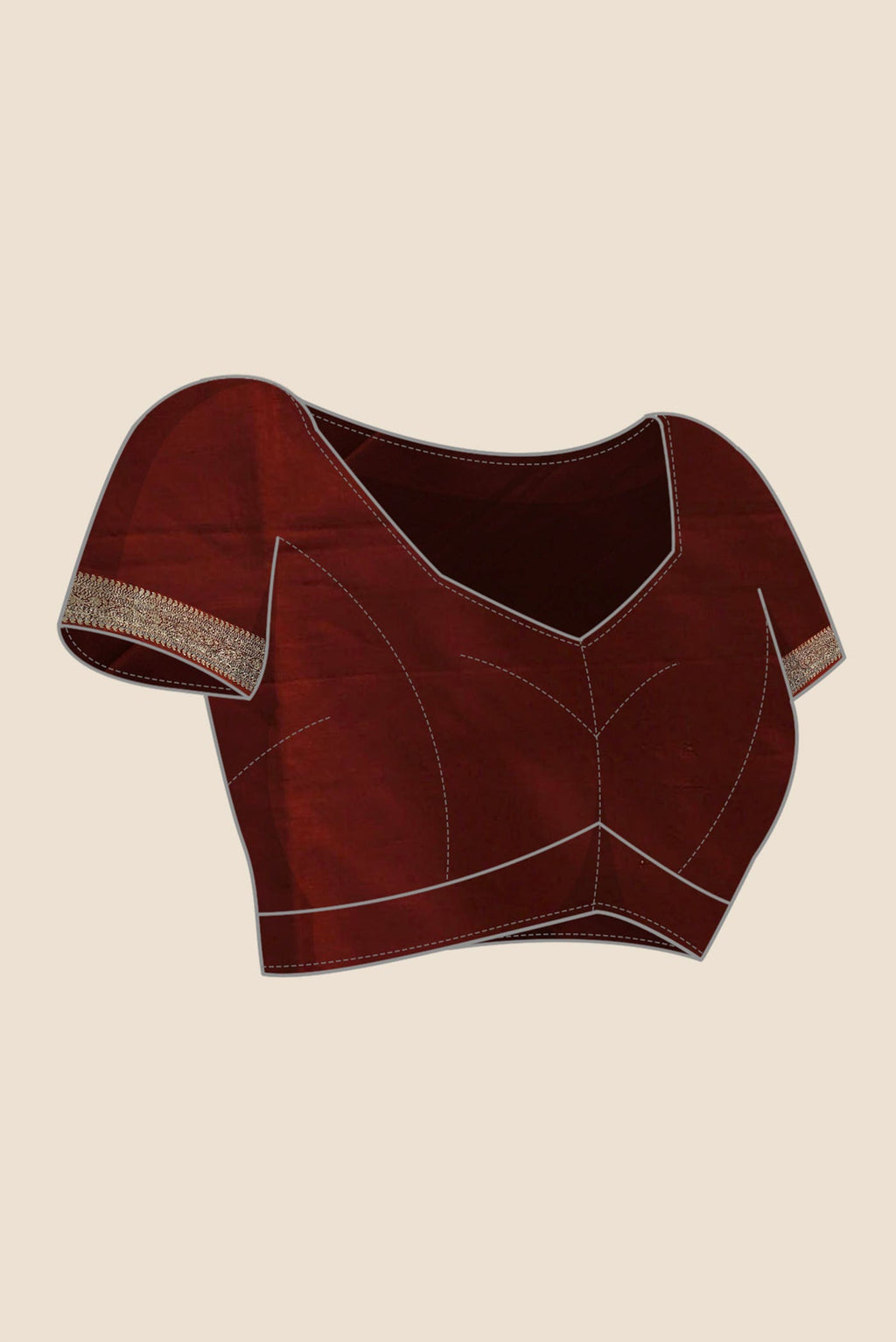 Maroon Banarasi Silk Saree