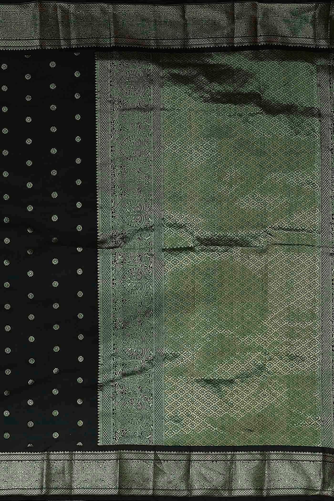 Black Bangalore Silk Saree