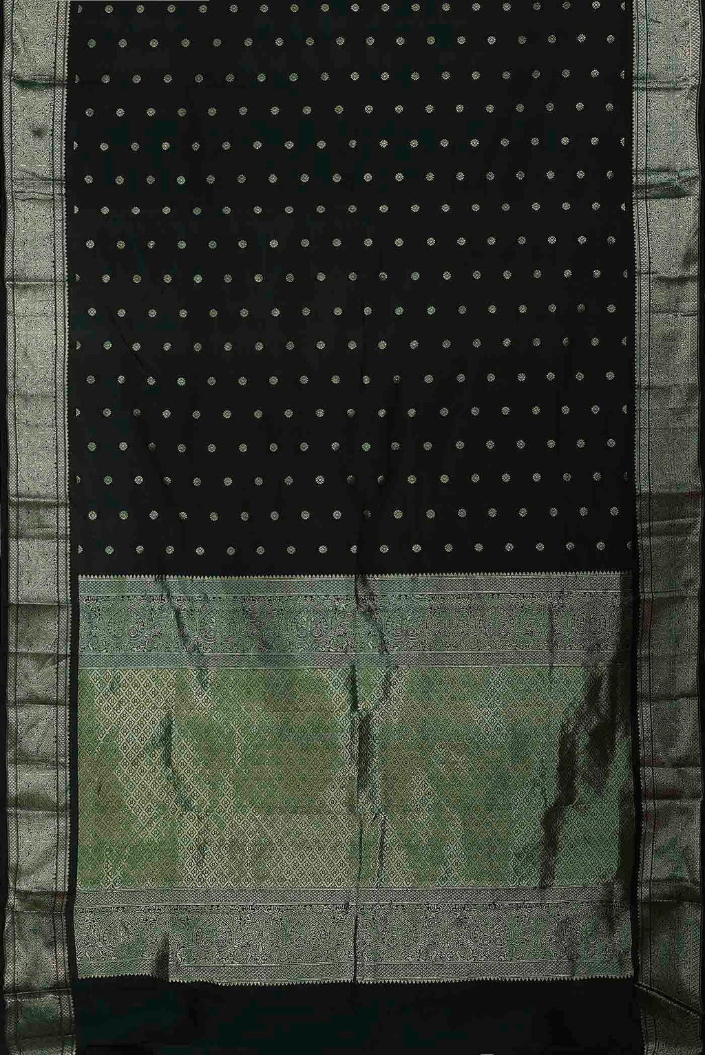 Black Bangalore Silk Saree