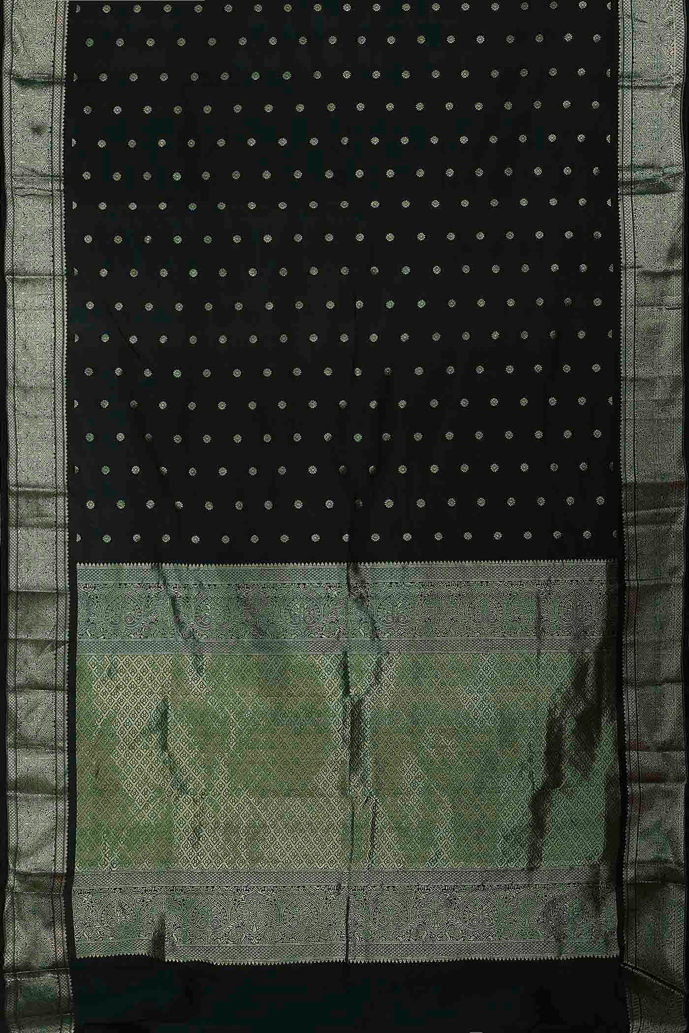 Black Bangalore Silk Saree