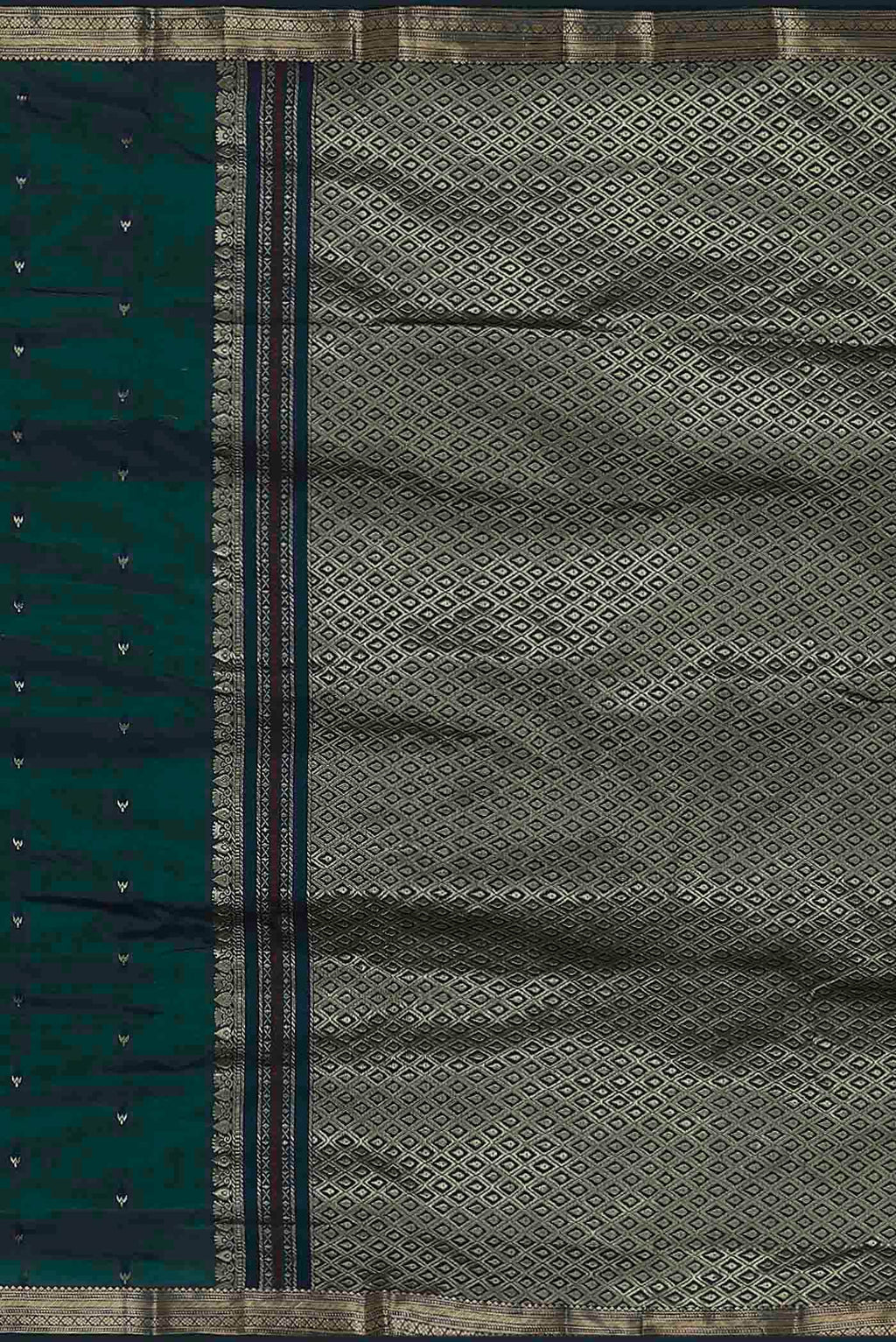 Blue Blended Bangalore Silk Saree