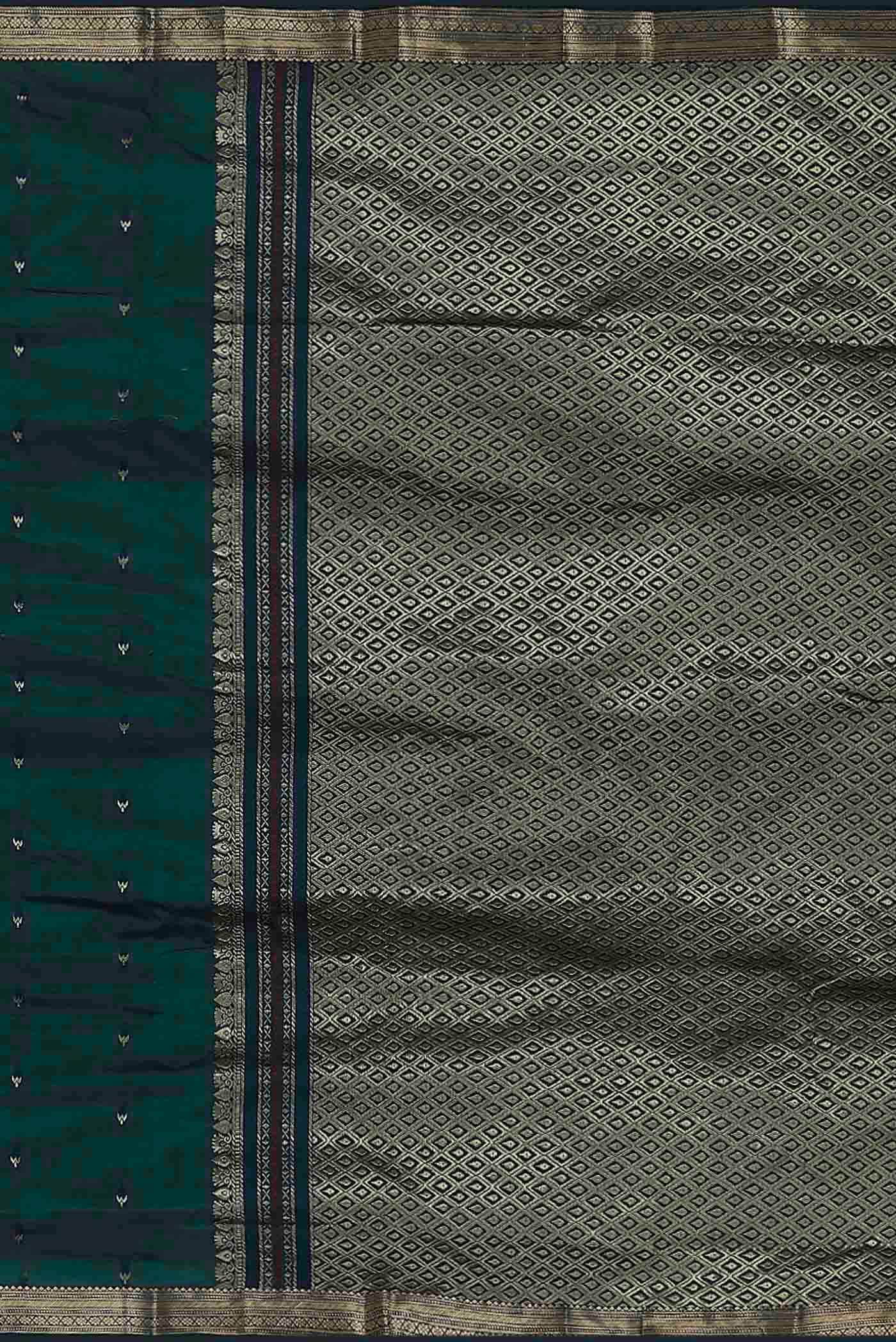 Blue Blended Bangalore Silk Saree