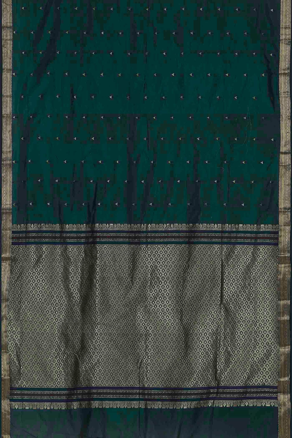 Blue Blended Bangalore Silk Saree