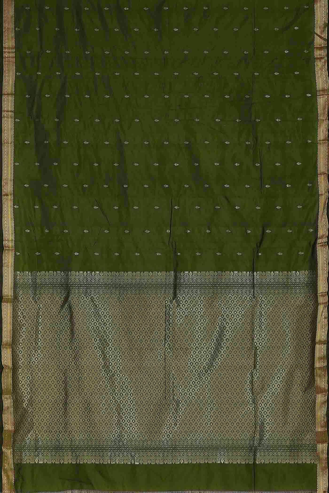 Green Blended Bangalore Silk Saree