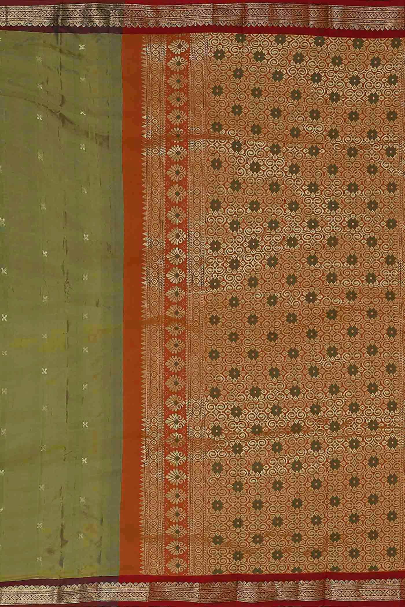 Green Blended Bangalore Silk Saree