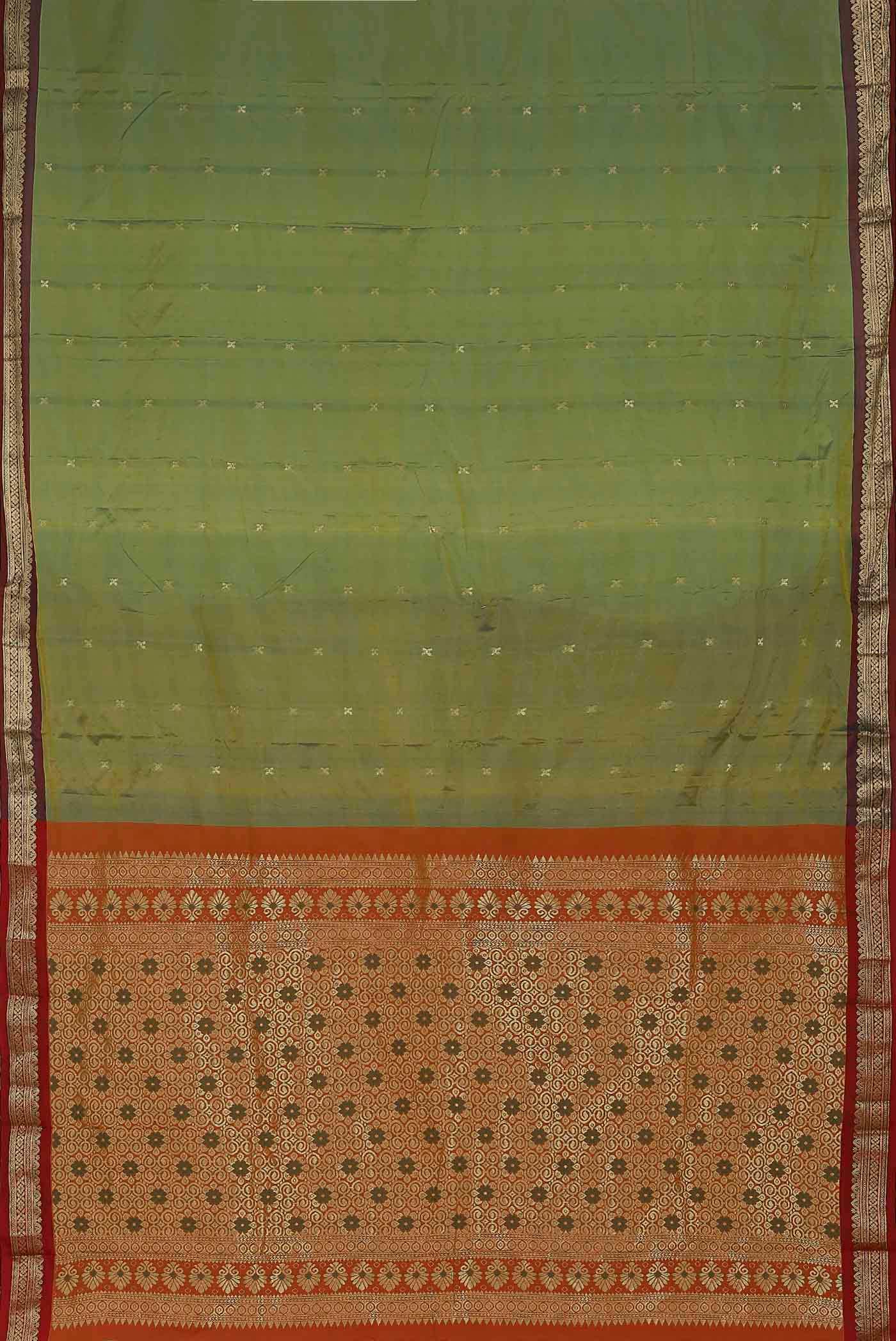 Green Blended Bangalore Silk Saree