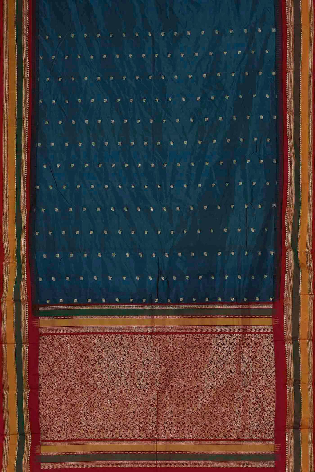 Blue Blended Bangalore Silk Saree