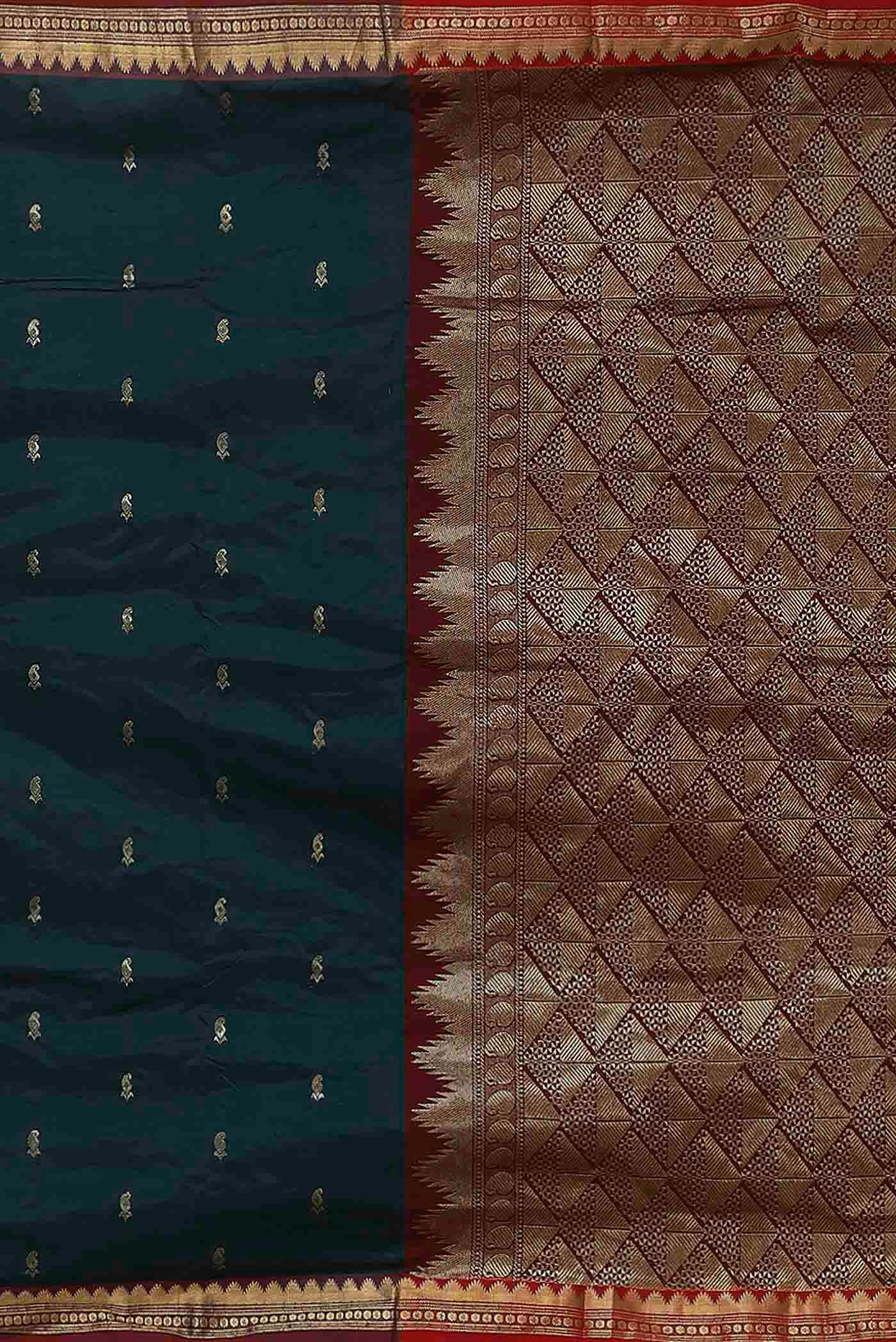 Blue Blended Bangalore Silk Saree