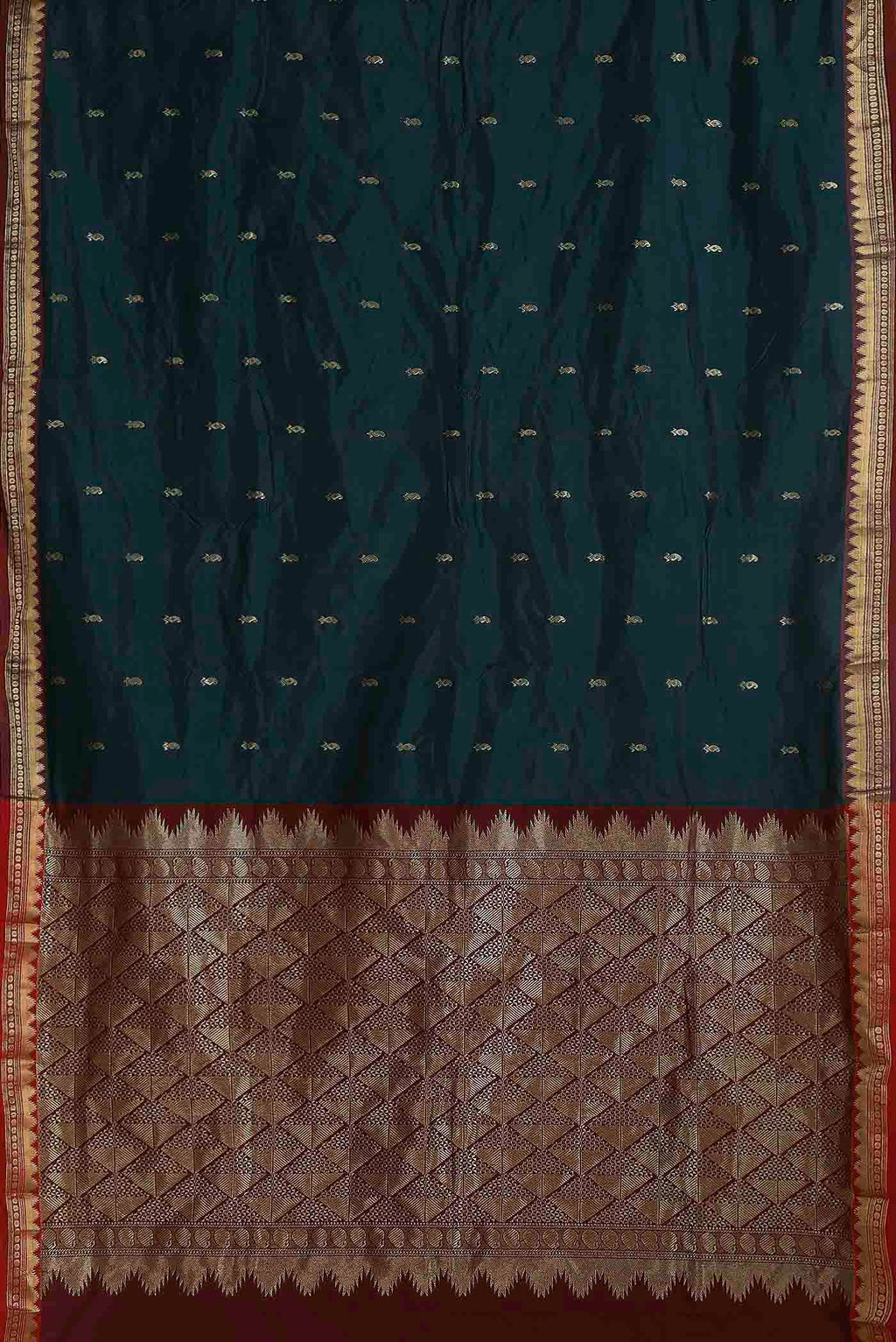 Blue Blended Bangalore Silk Saree