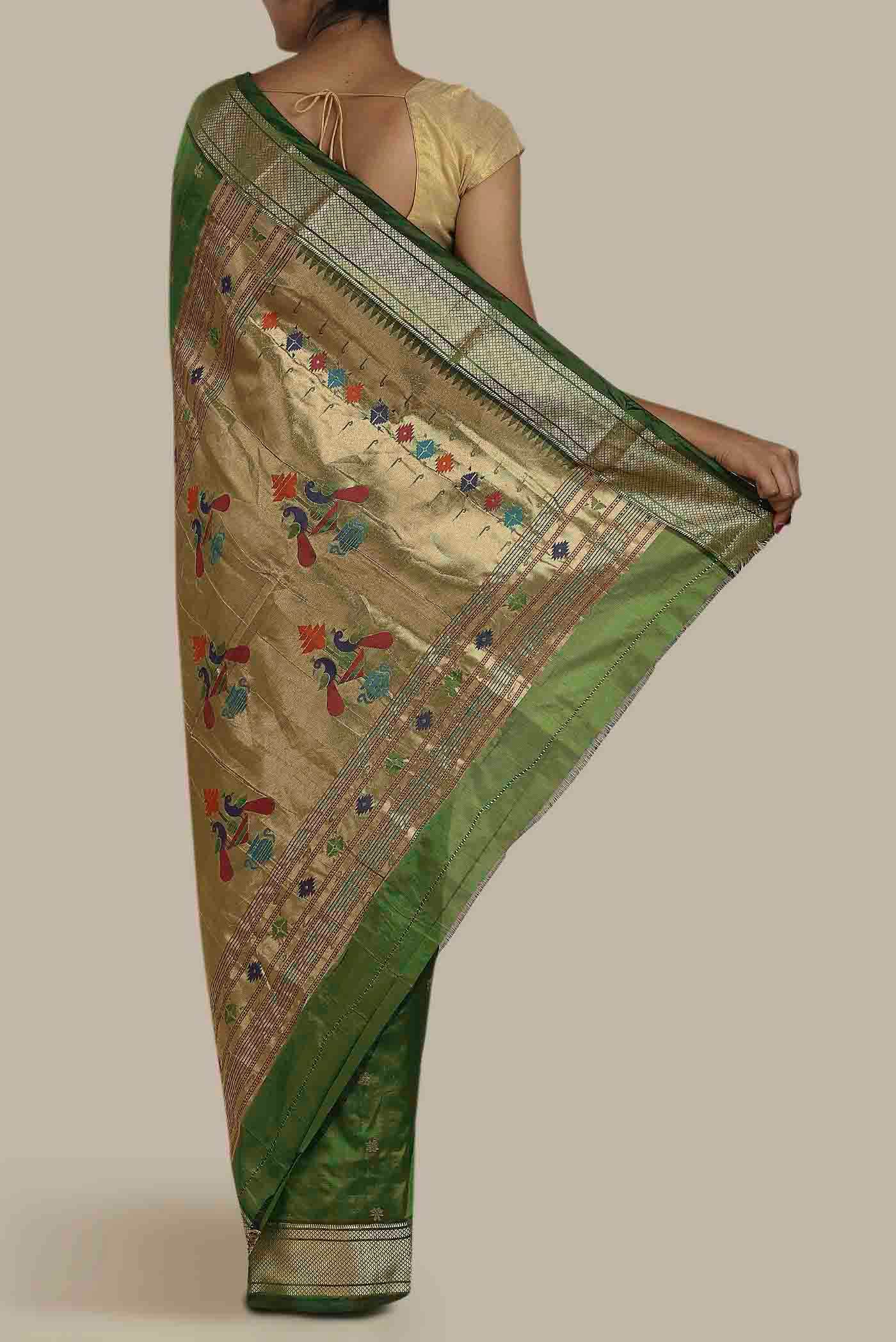 Green Bangalore Silk Saree