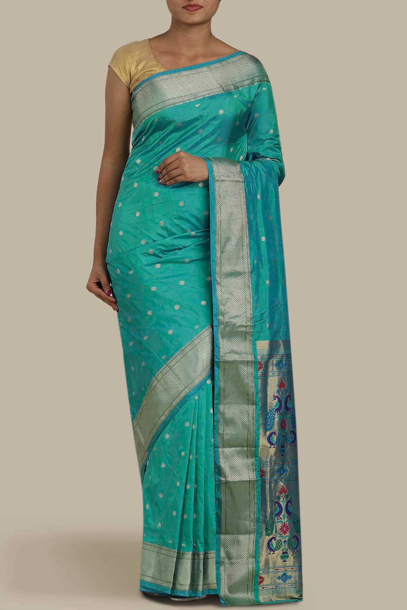 Blue Bangalore Silk Saree