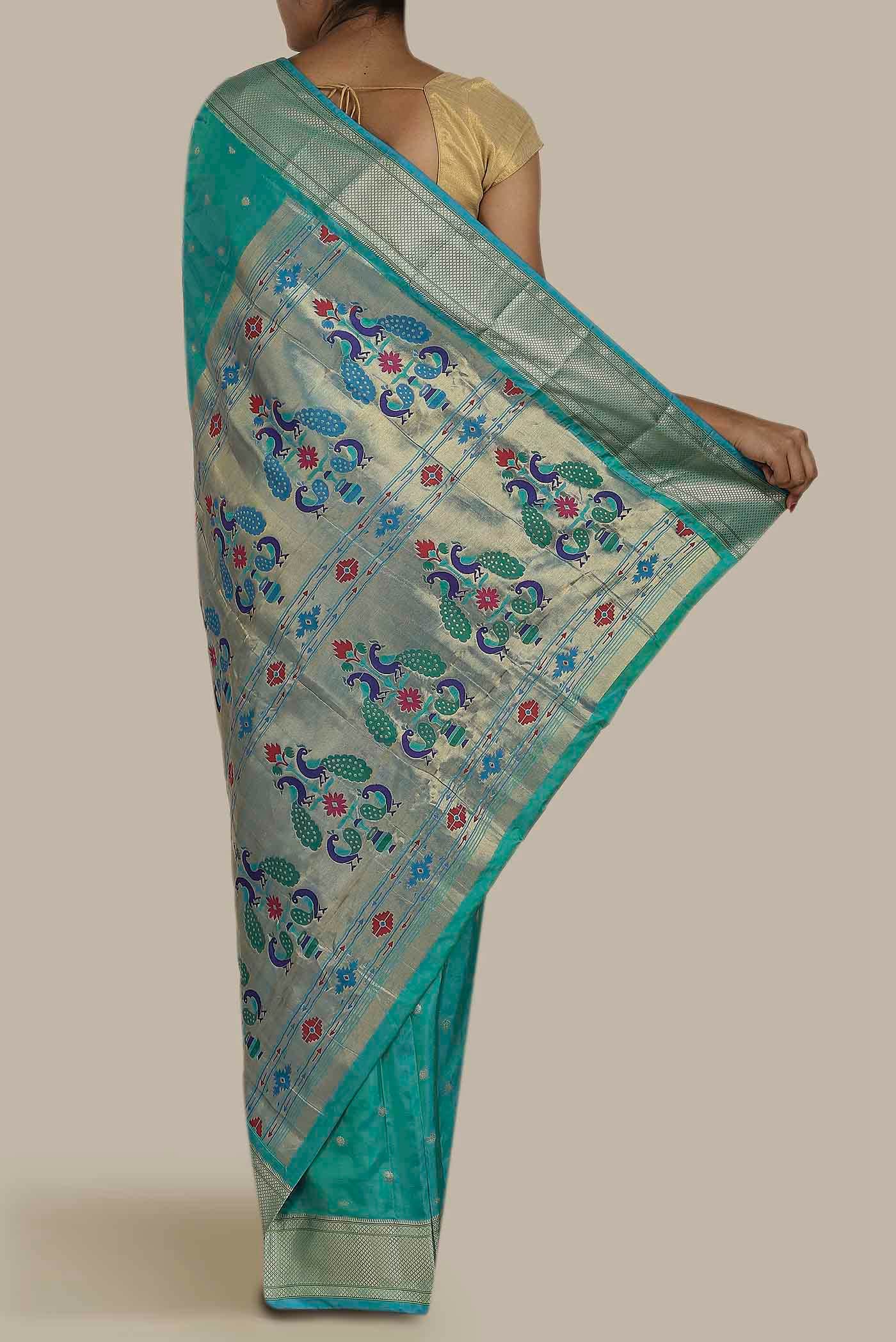 Blue Bangalore Silk Saree