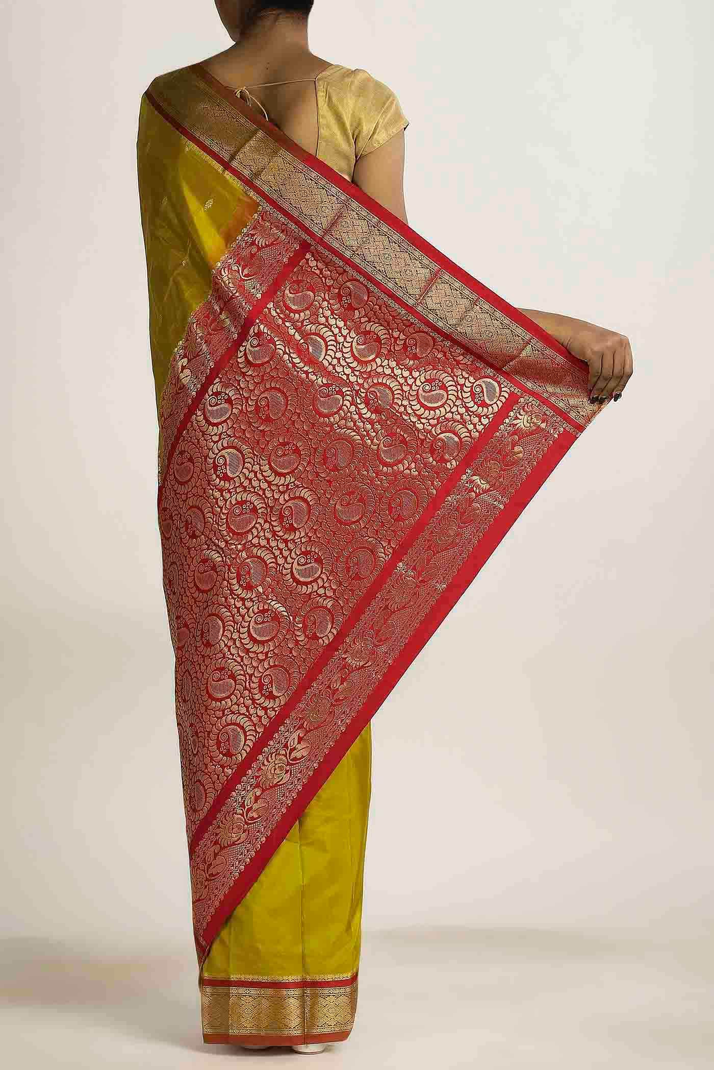 Green Blended Bangalore Silk Saree