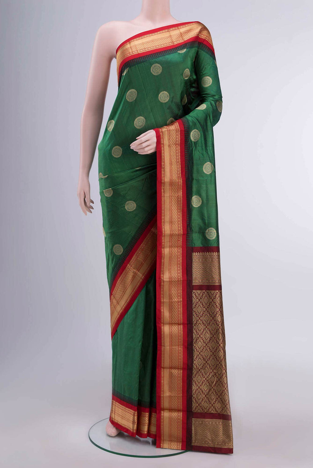 Green Bangalore Silk Saree
