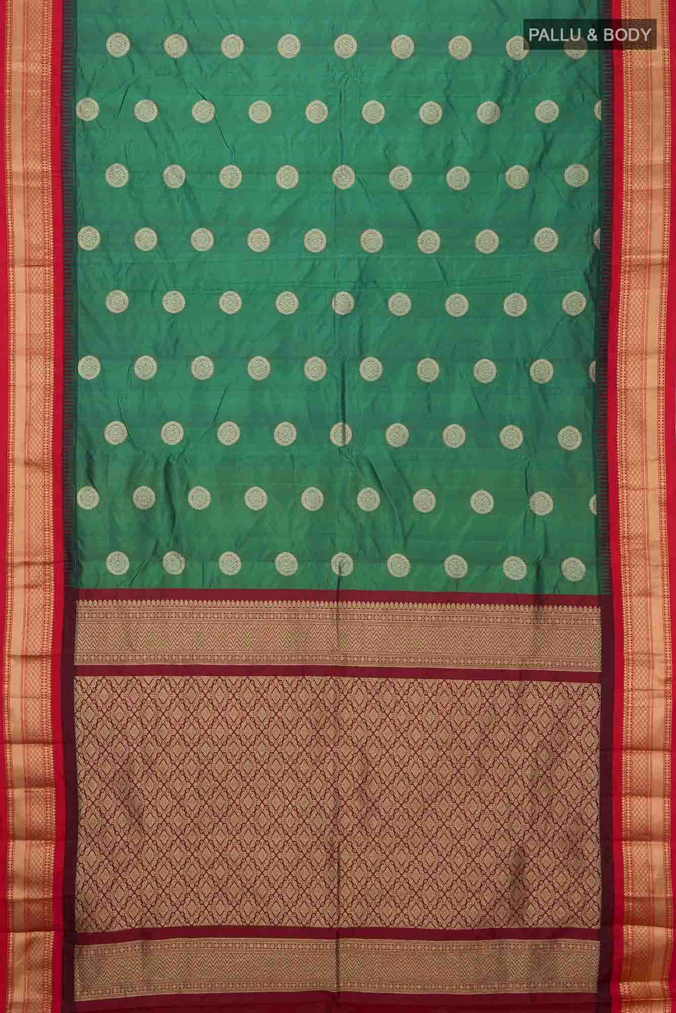 Green Bangalore Silk Saree