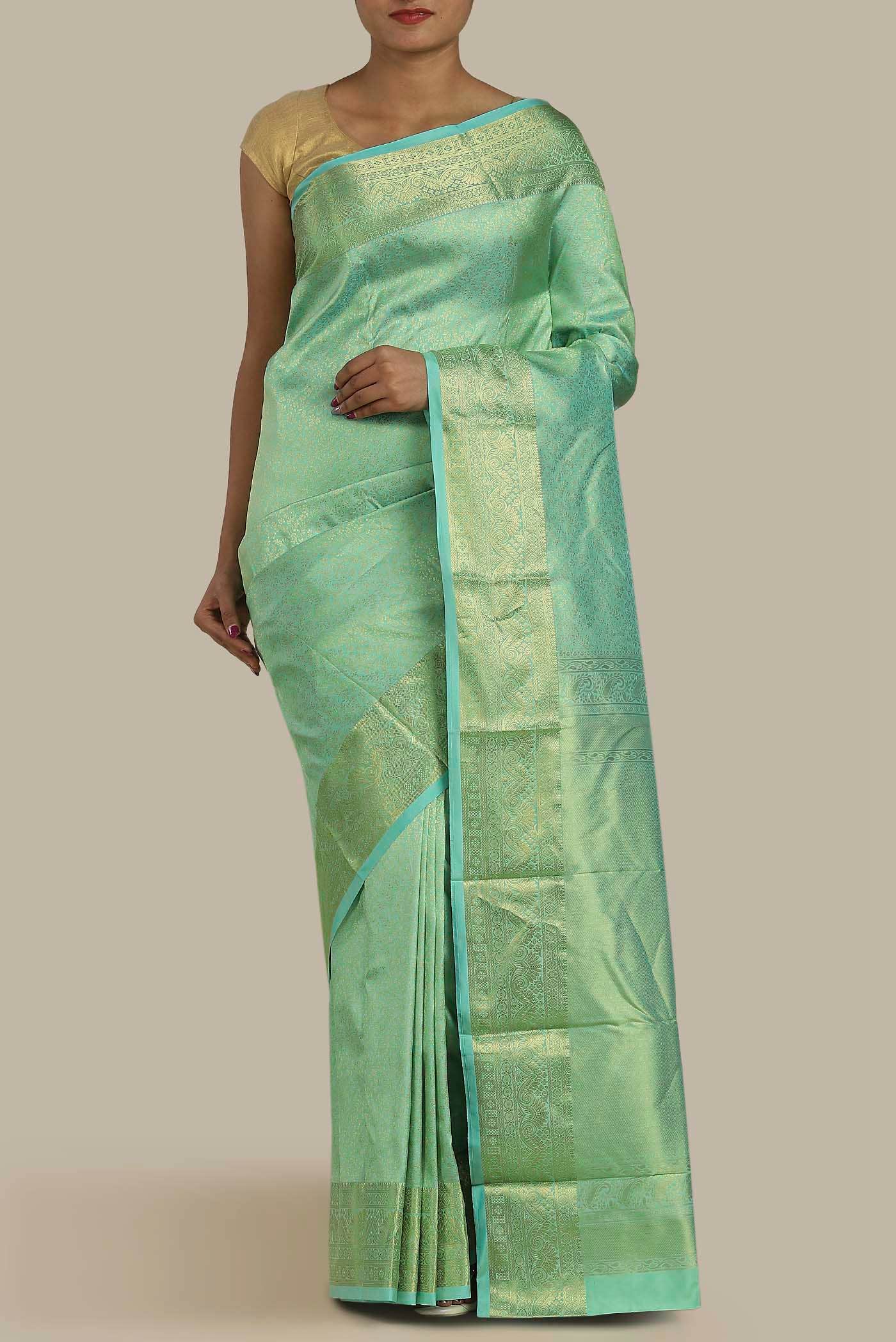 Green Bangalore Silk Saree