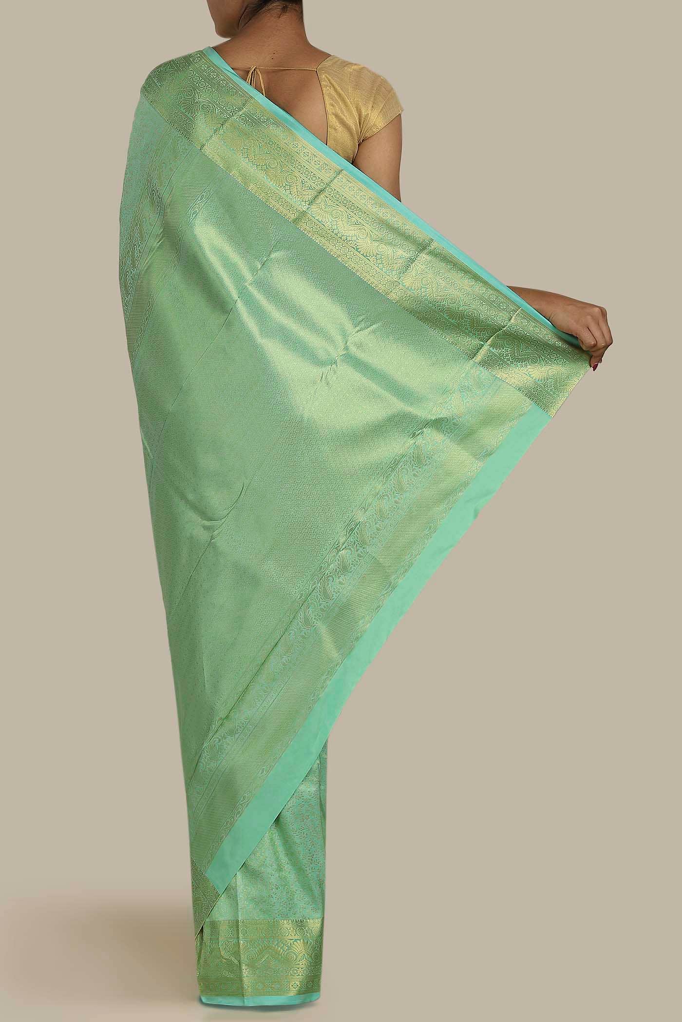 Green Bangalore Silk Saree
