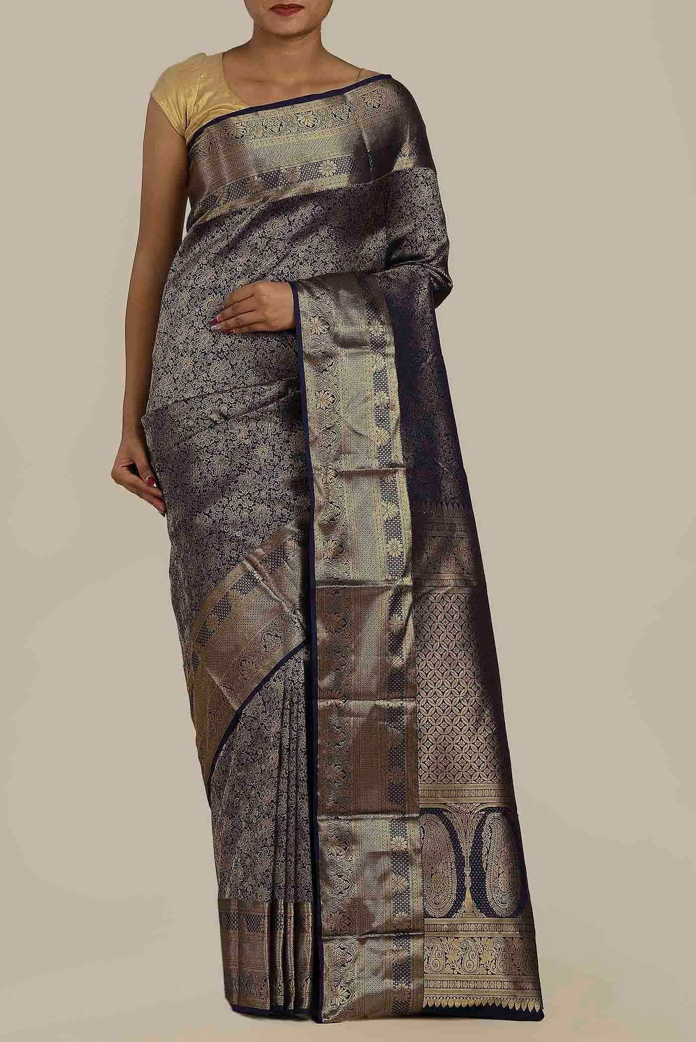 Blue Bangalore Silk Saree