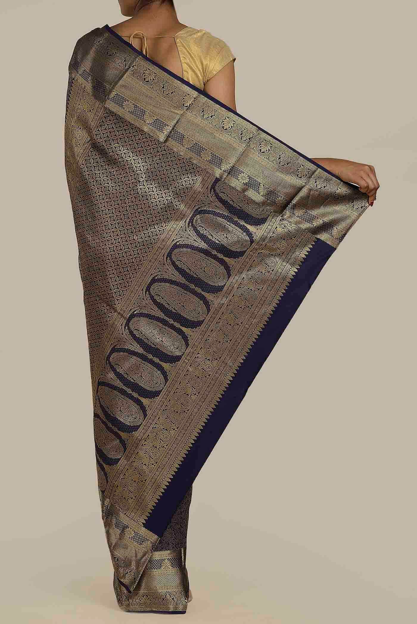 Blue Bangalore Silk Saree