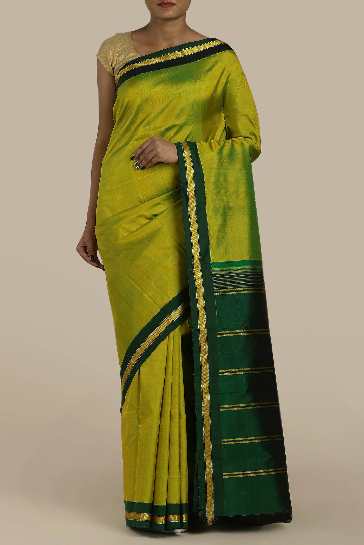 Green Kanchipuram Silk Saree