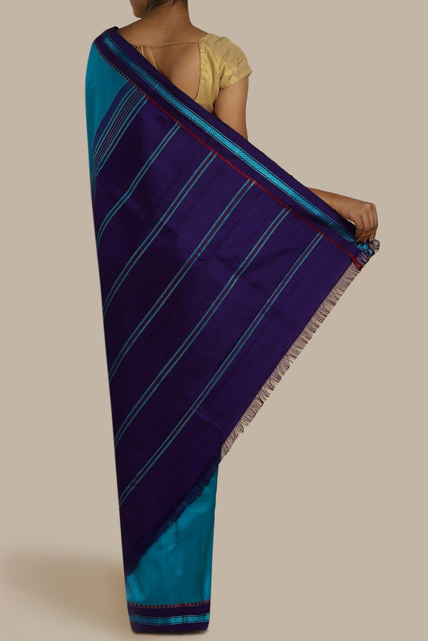 Blue Kanchipuram Silk Saree